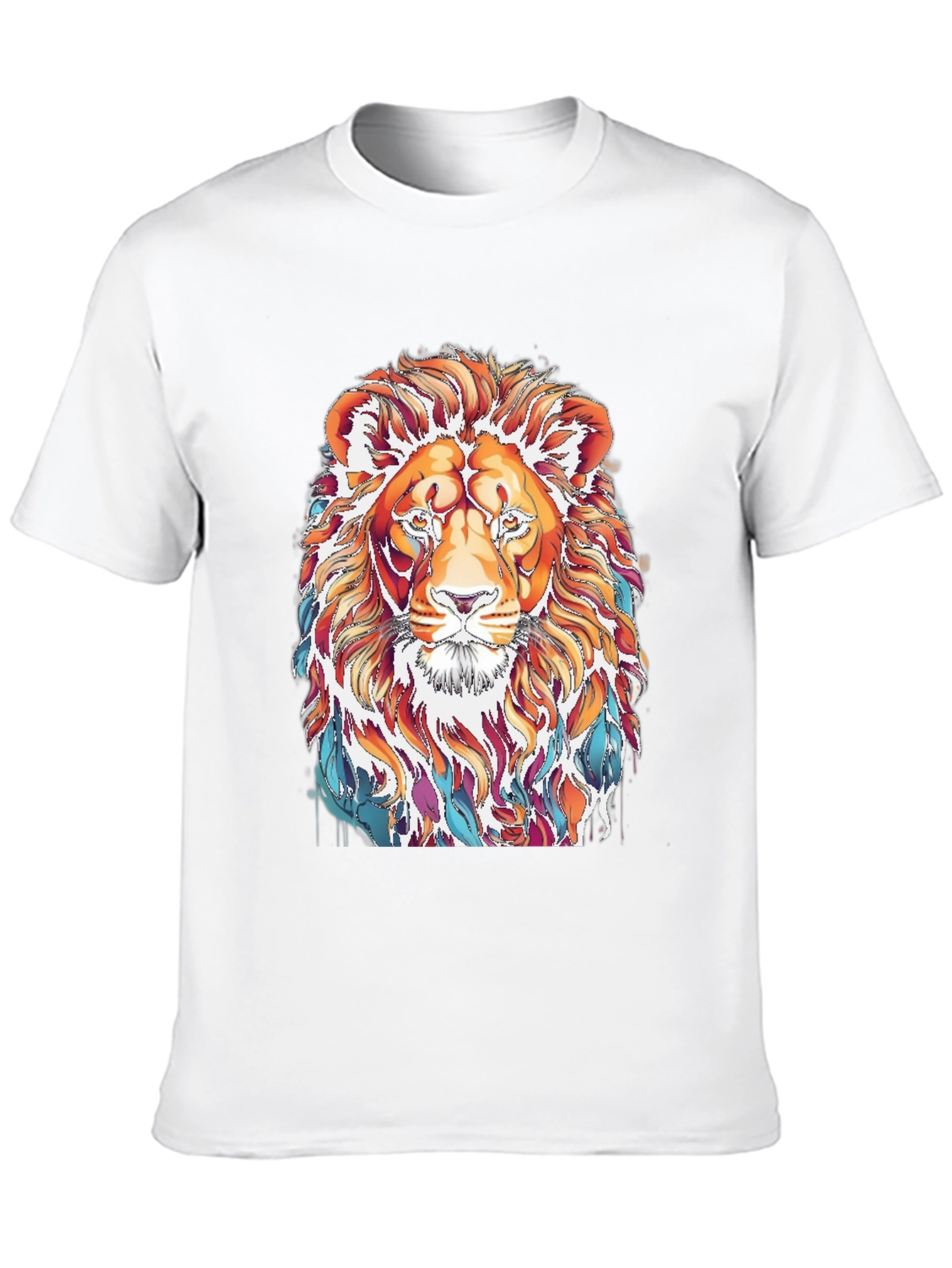 Lion Graphic Print T-Shirt - Stylish Mens Tee