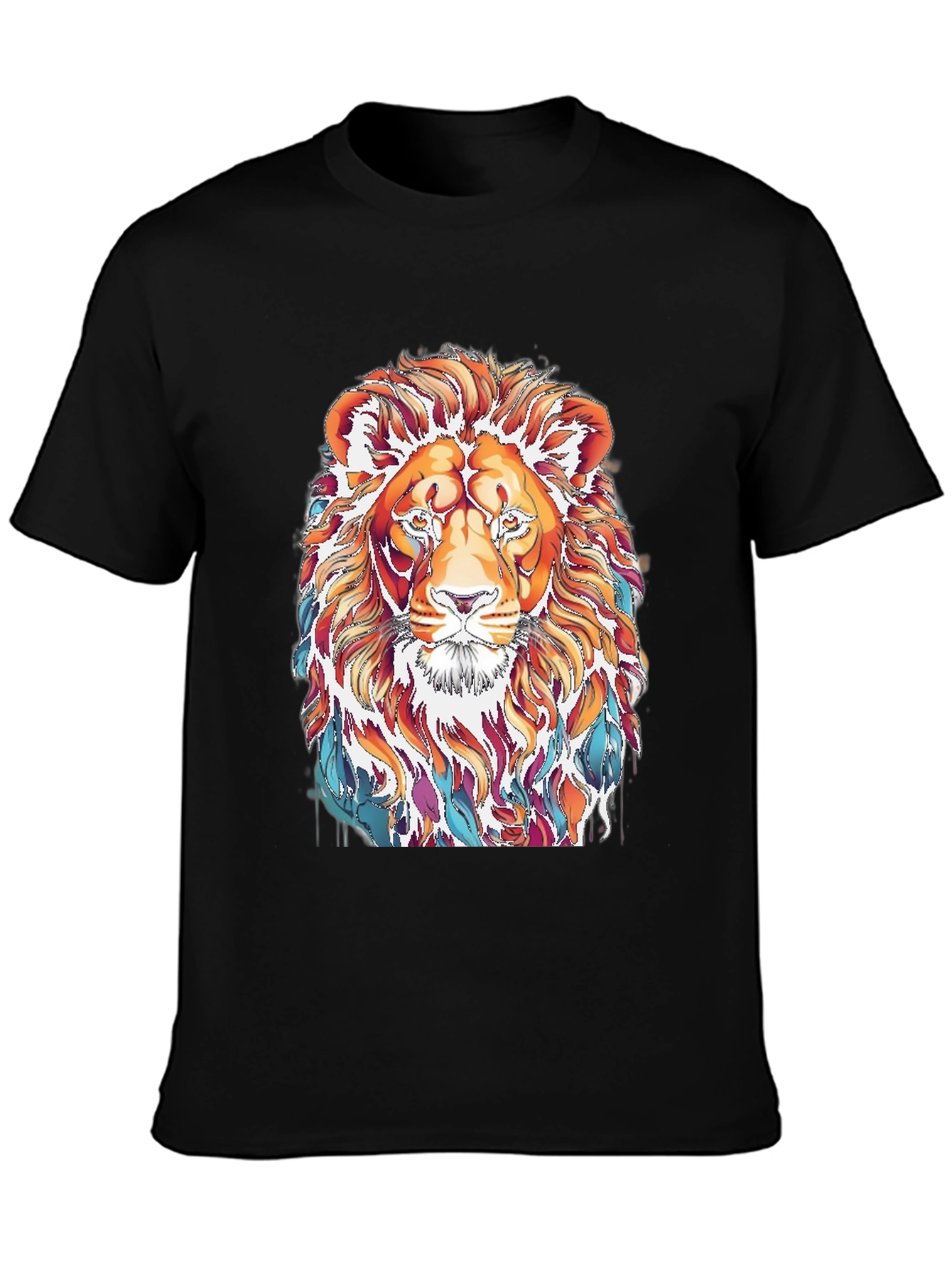 Lion Graphic Print T-Shirt - Stylish Mens Tee