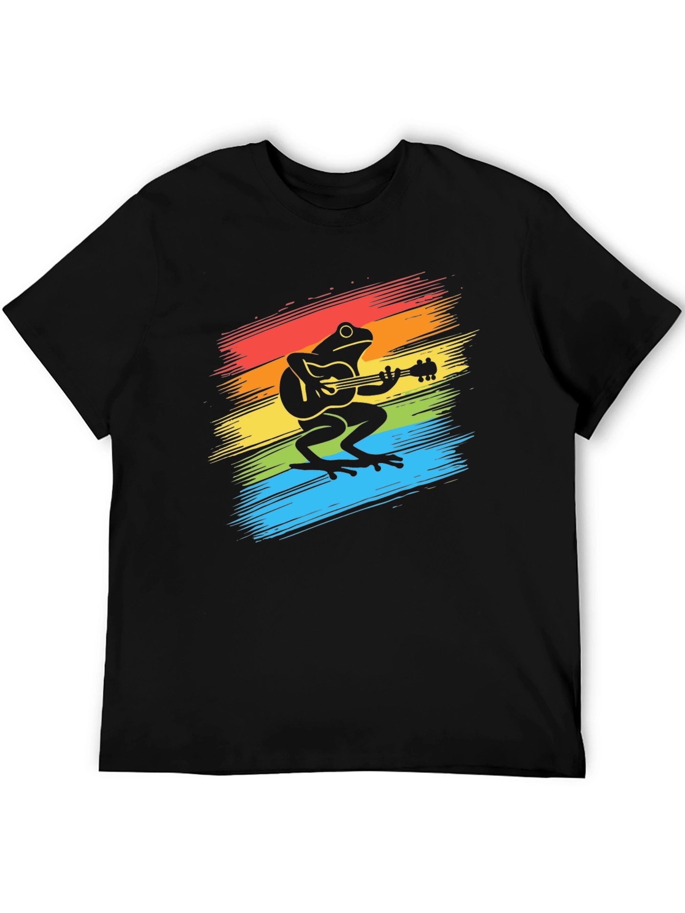 Frog Guitarist Graphic Tee - Black T-Shirt