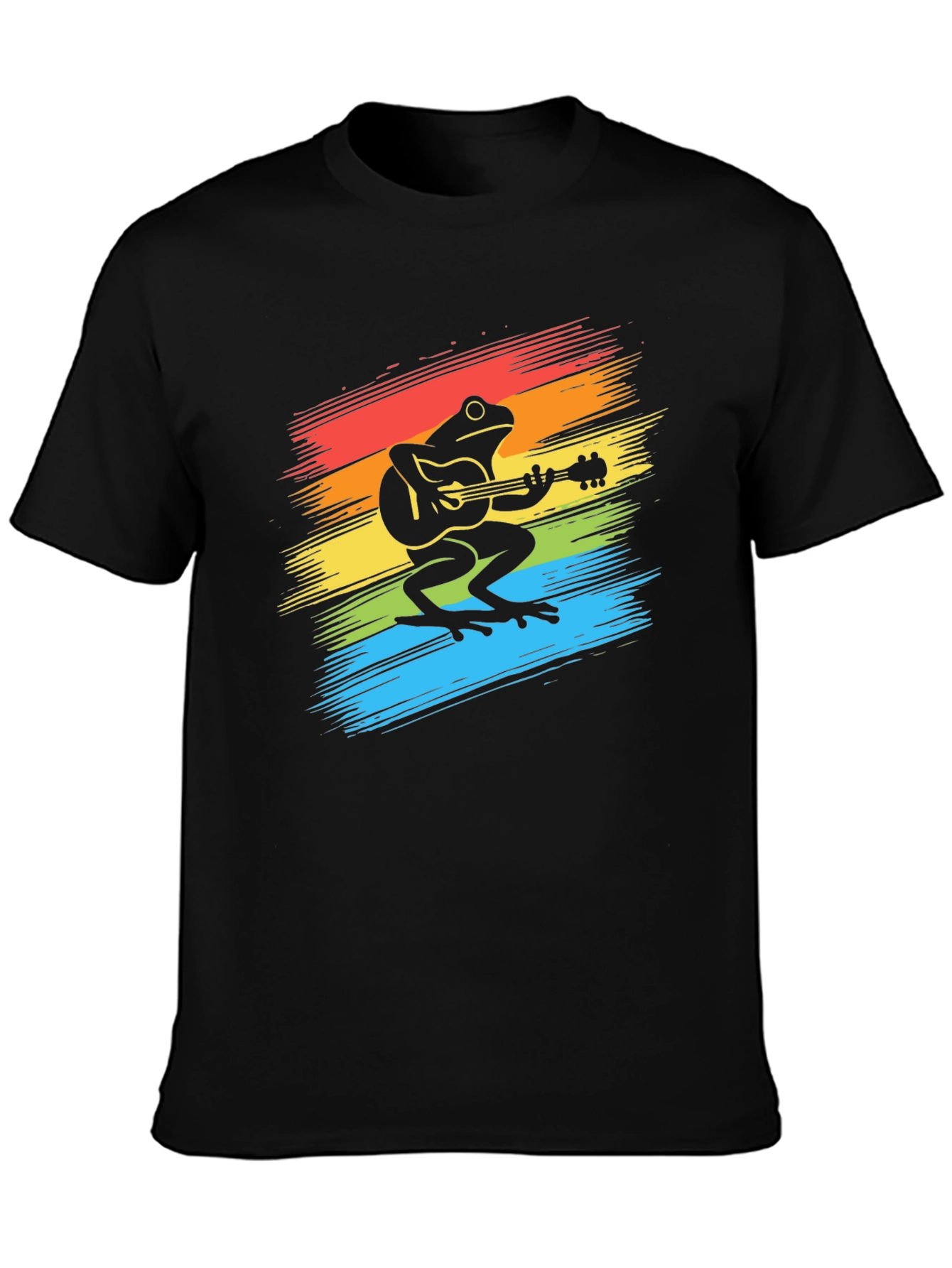 Frog Guitarist Graphic Tee - Black T-Shirt