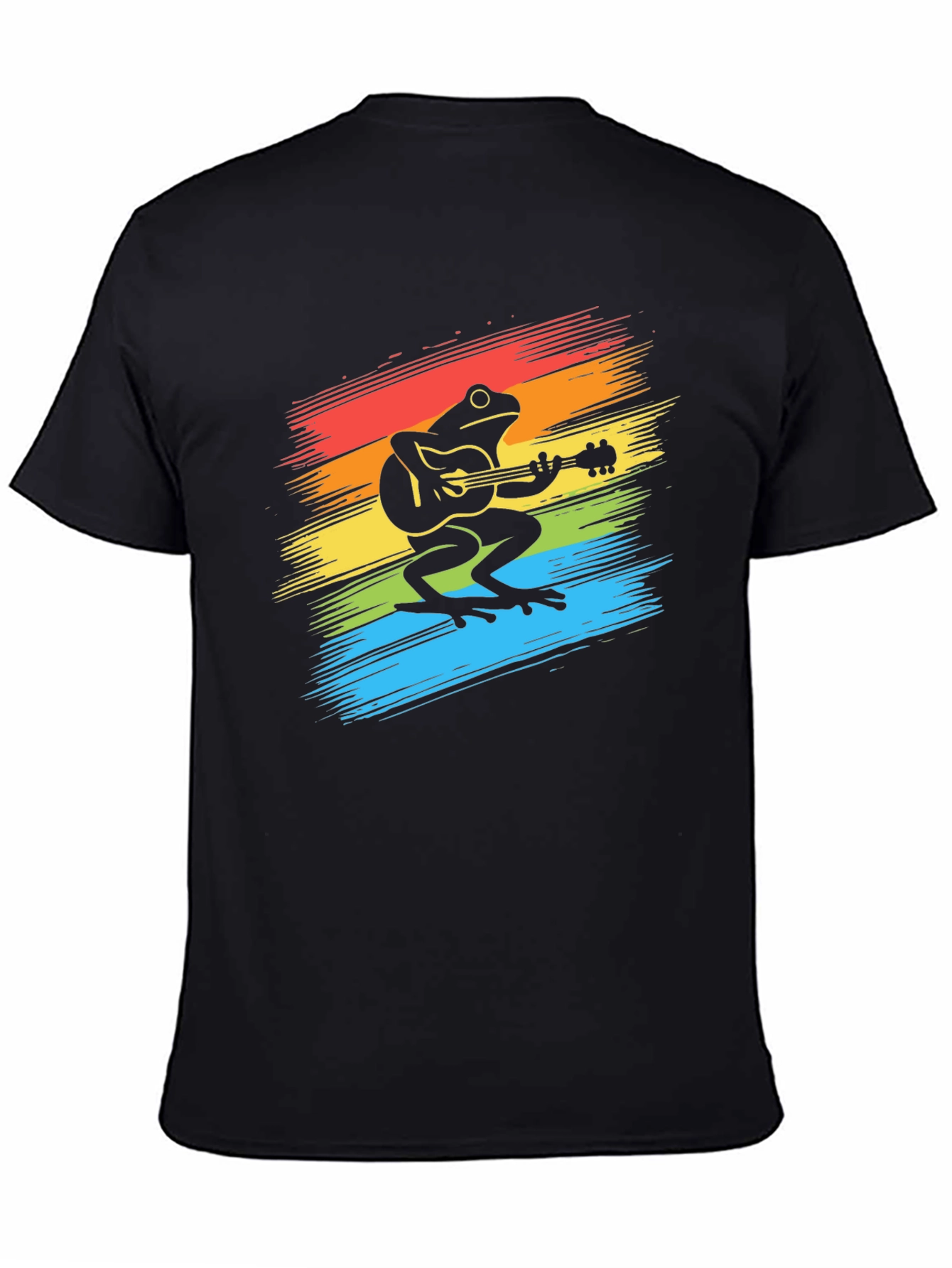 Frog Guitarist Graphic Tee - Black T-Shirt