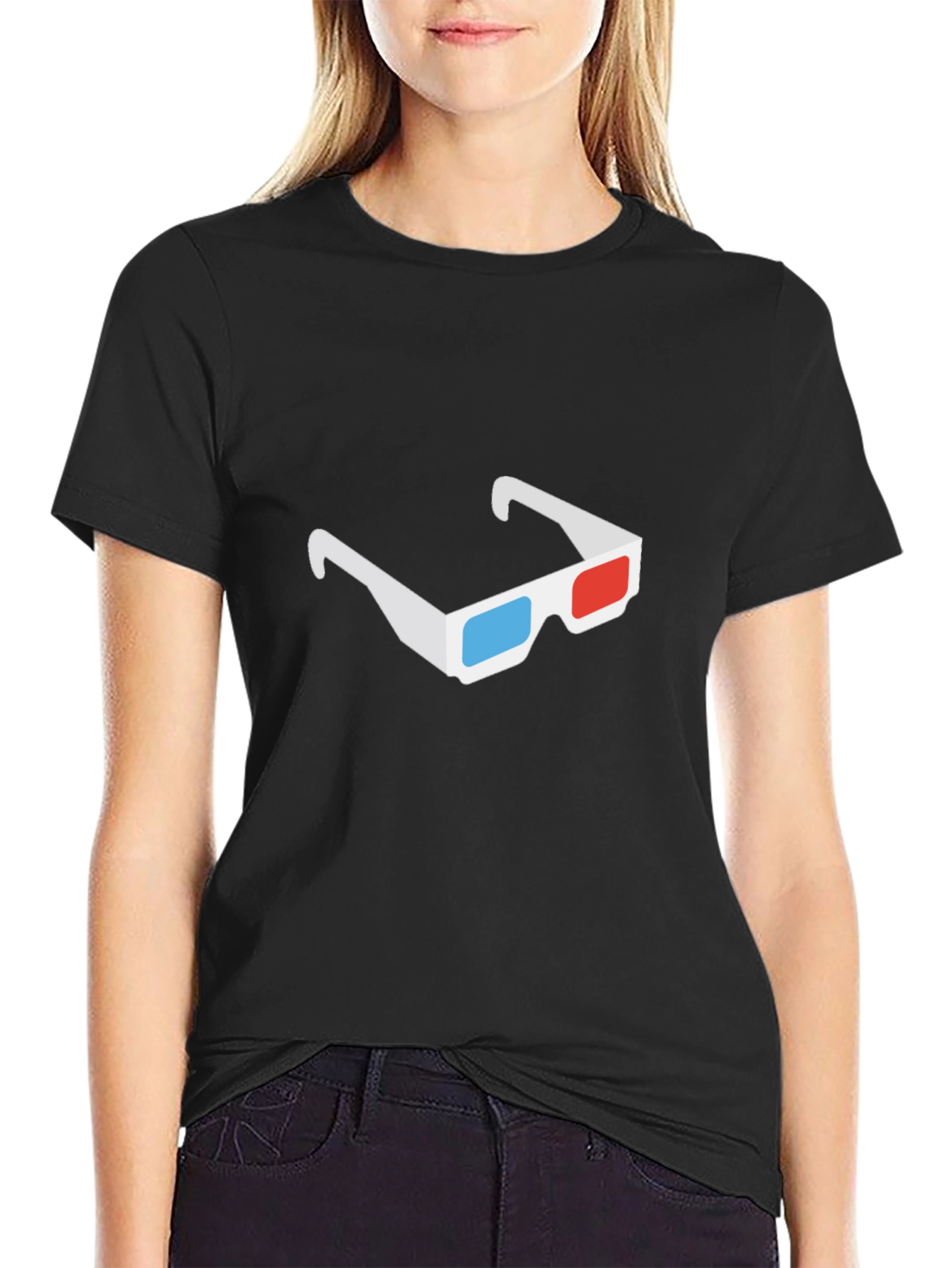3D Glasses Graphic Tee - Modern Style