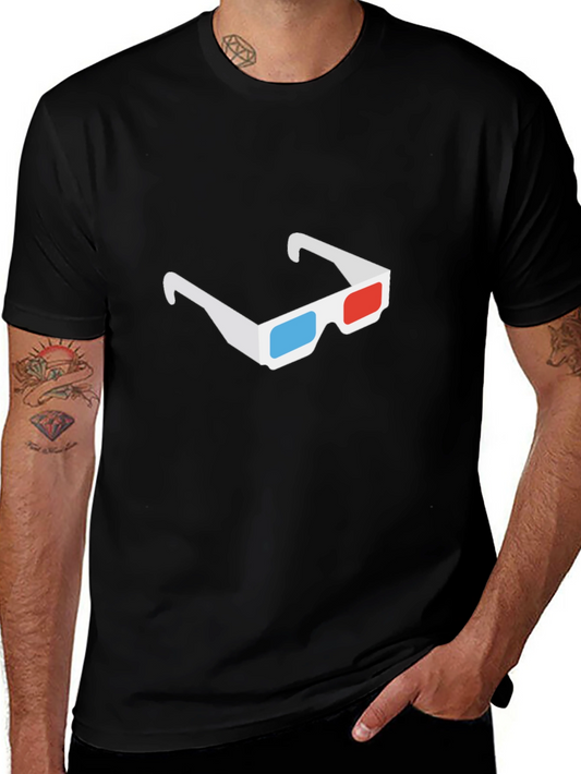 3D Glasses Graphic Tee - Modern Style