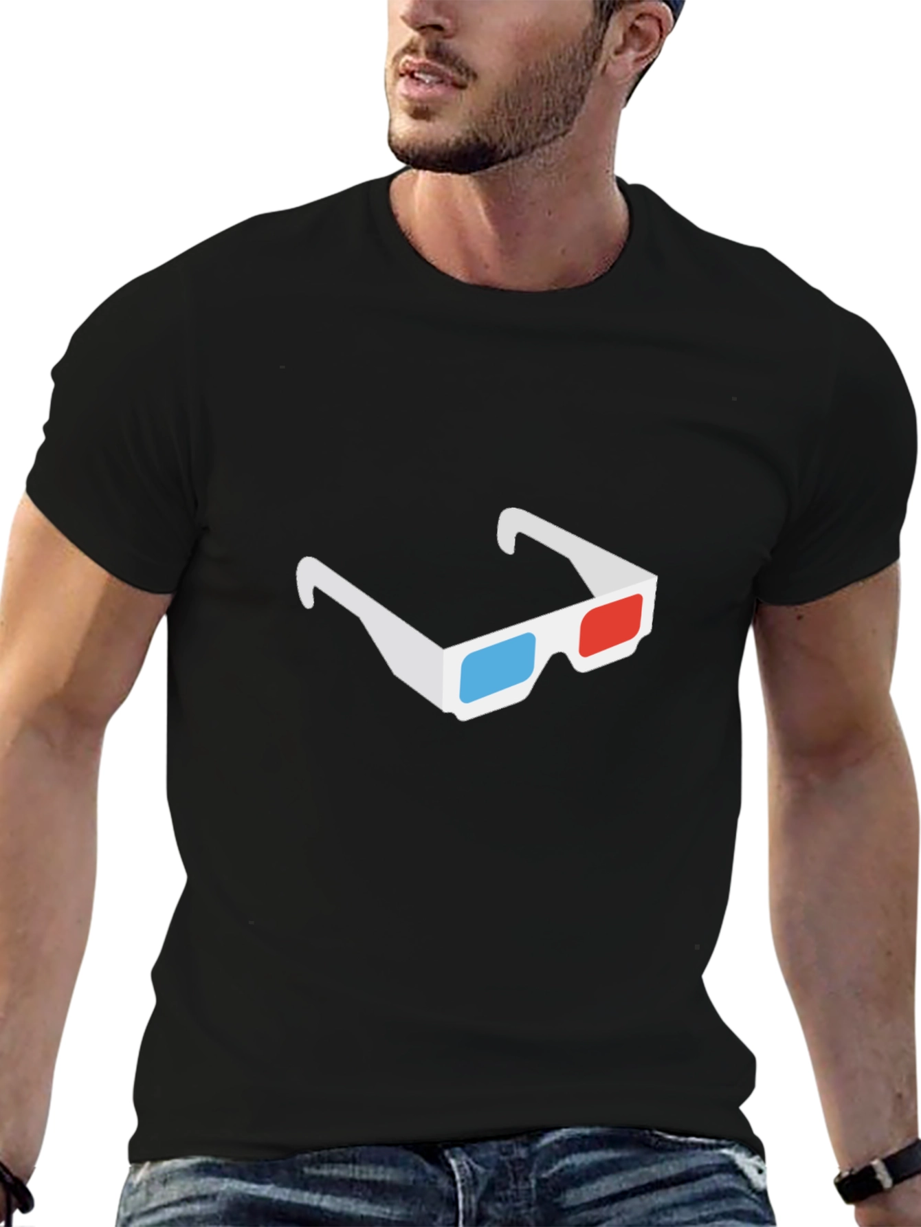 3D Glasses Graphic Tee - Modern Style