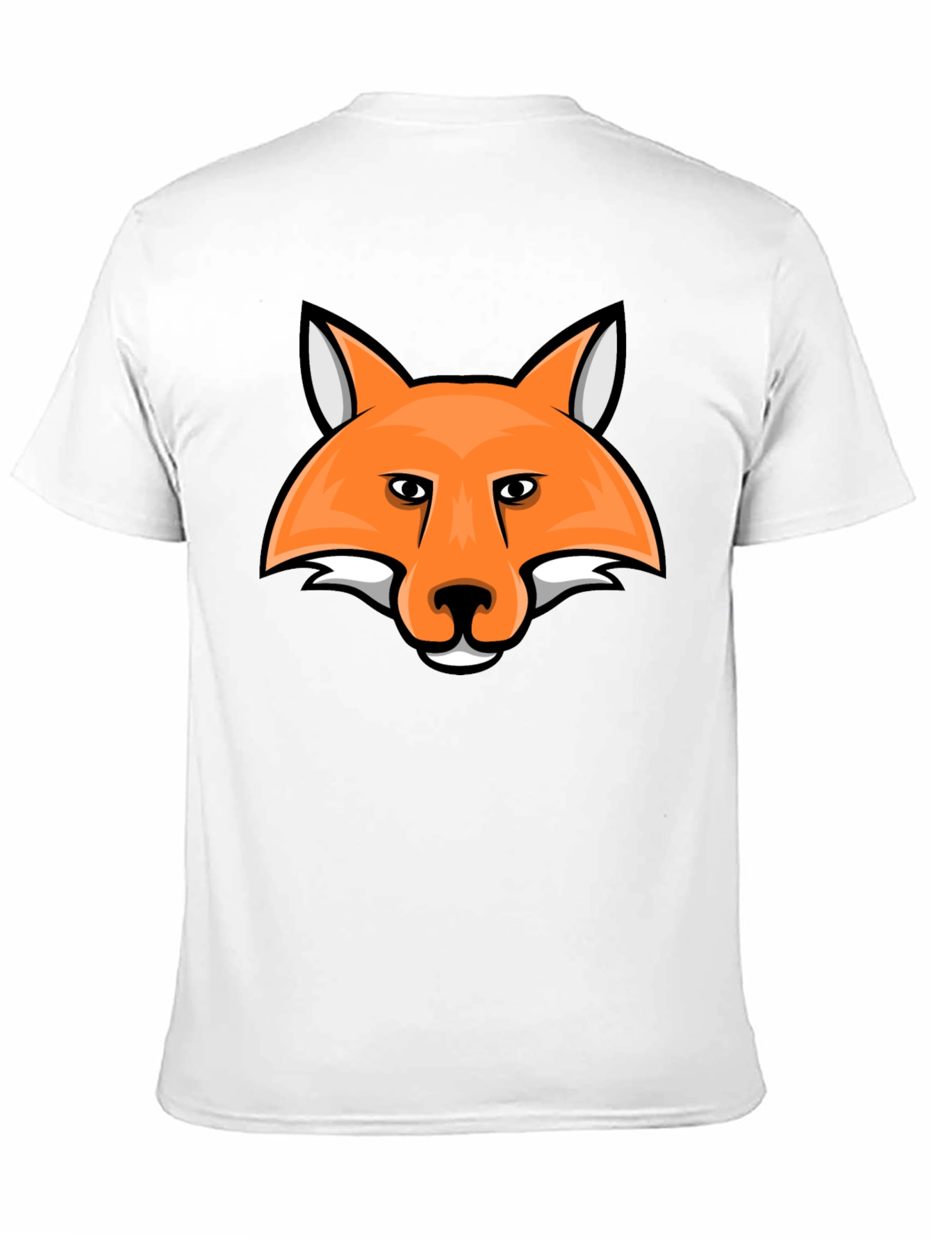 Fox Head Graphic Tee - Black Cotton T-Shirt
