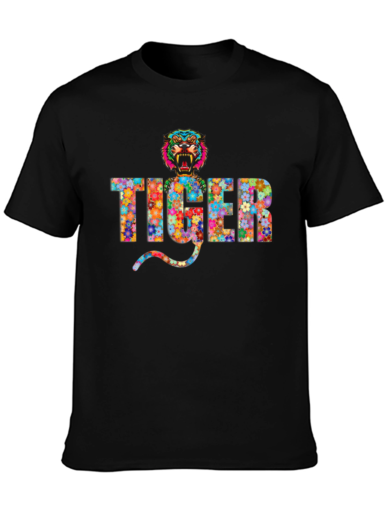 Floral Tiger Graphic T-Shirt