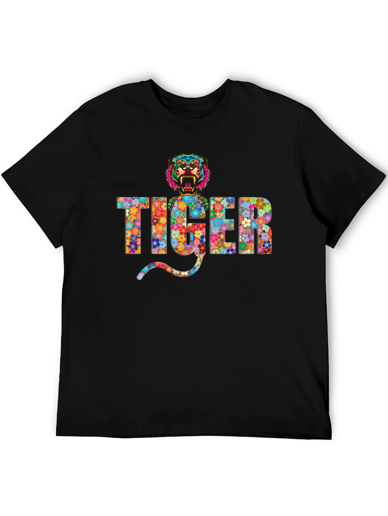 Floral Tiger Graphic T-Shirt