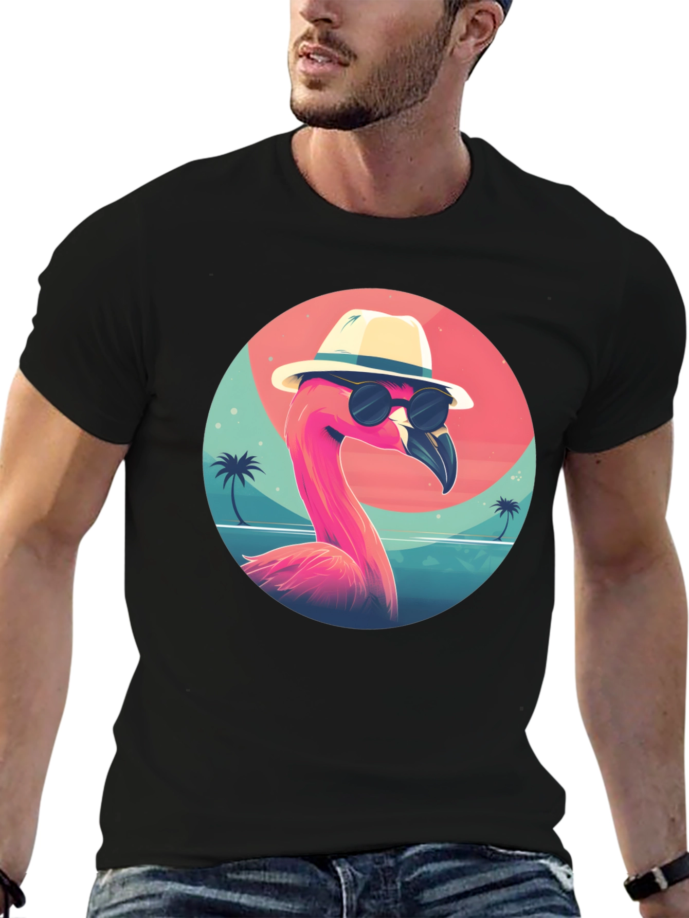 Cool Flamingo T-Shirt - Tropical Vacation Ready