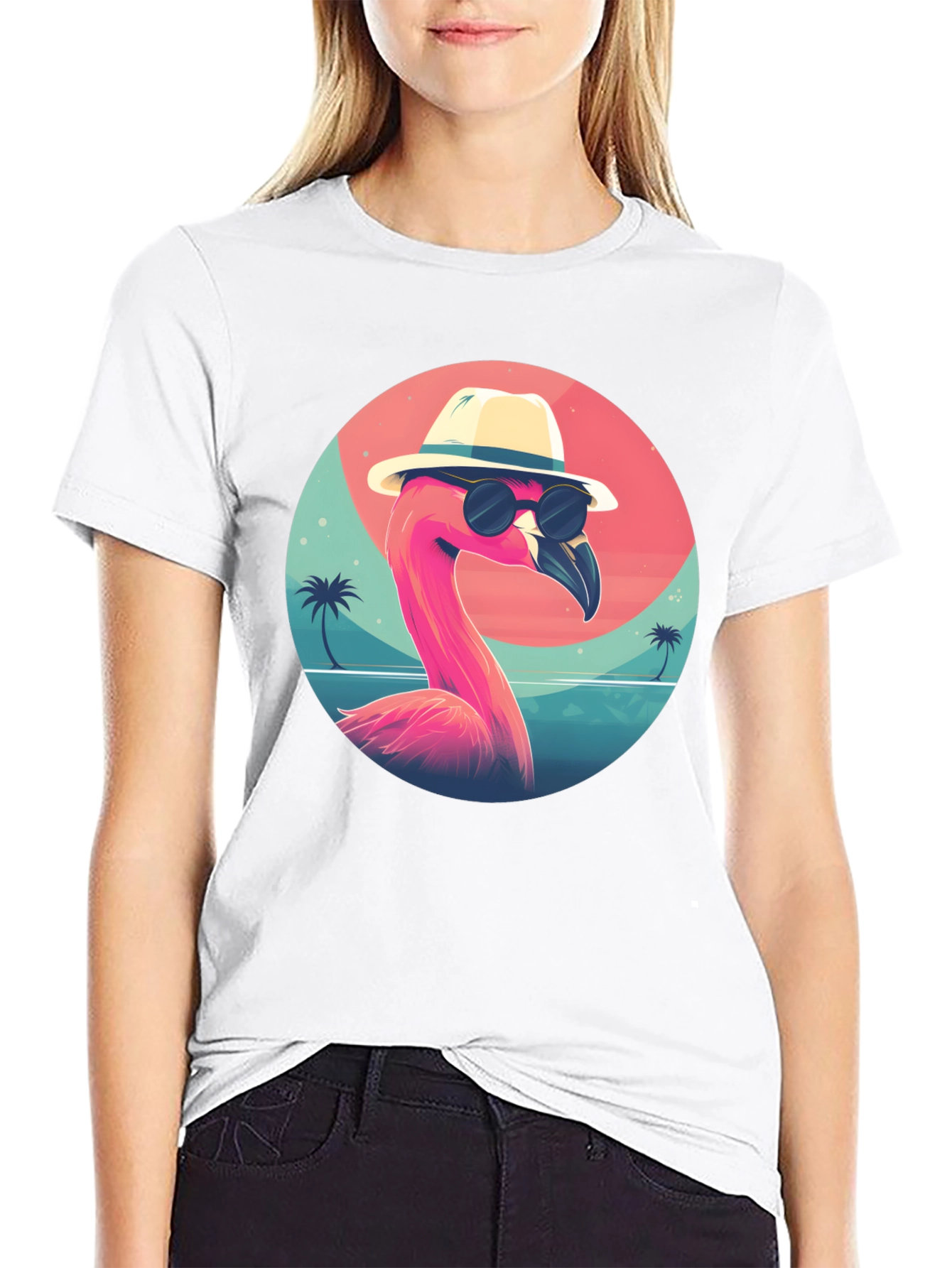 Cool Flamingo T-Shirt - Tropical Vacation Ready