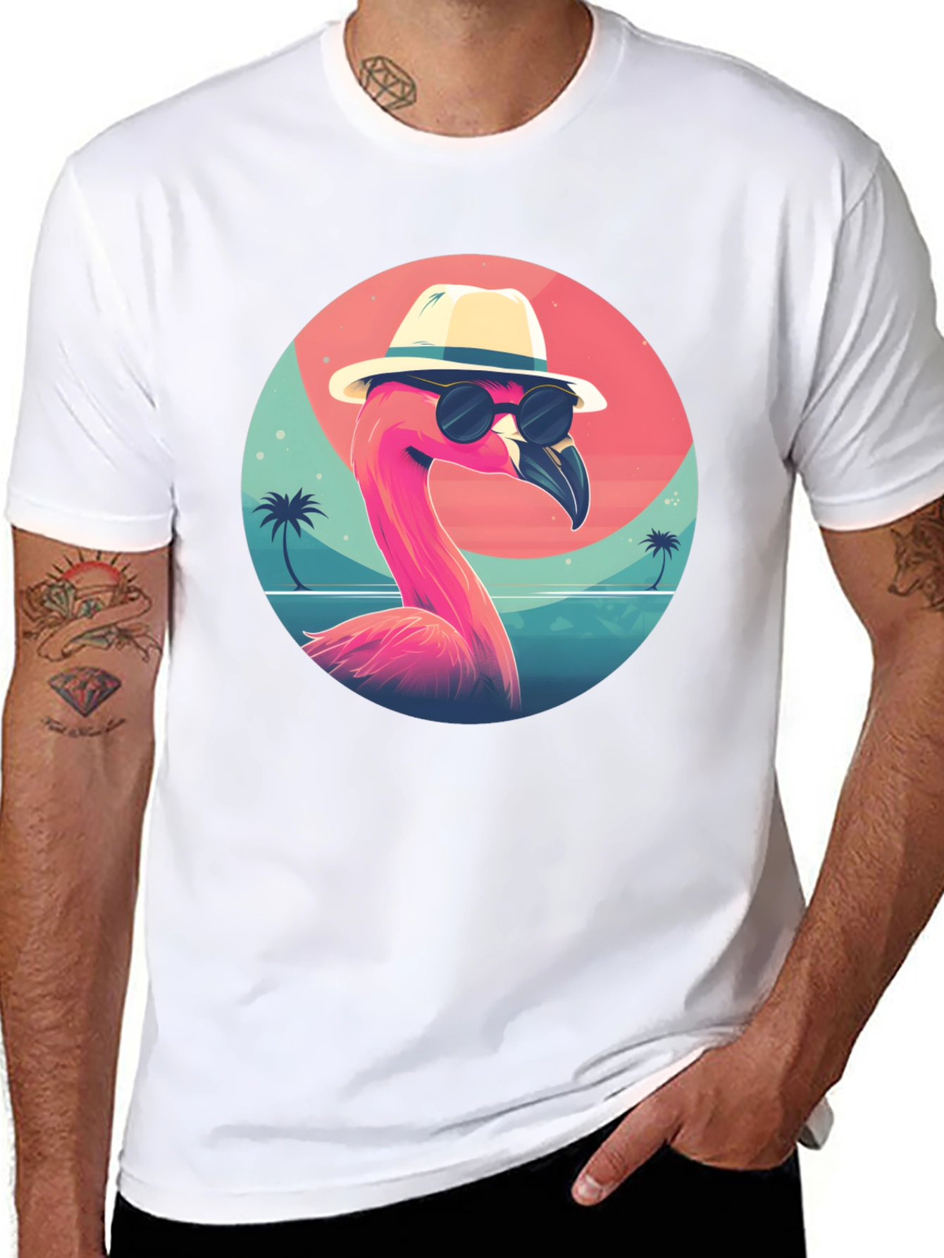Cool Flamingo T-Shirt - Tropical Vacation Ready