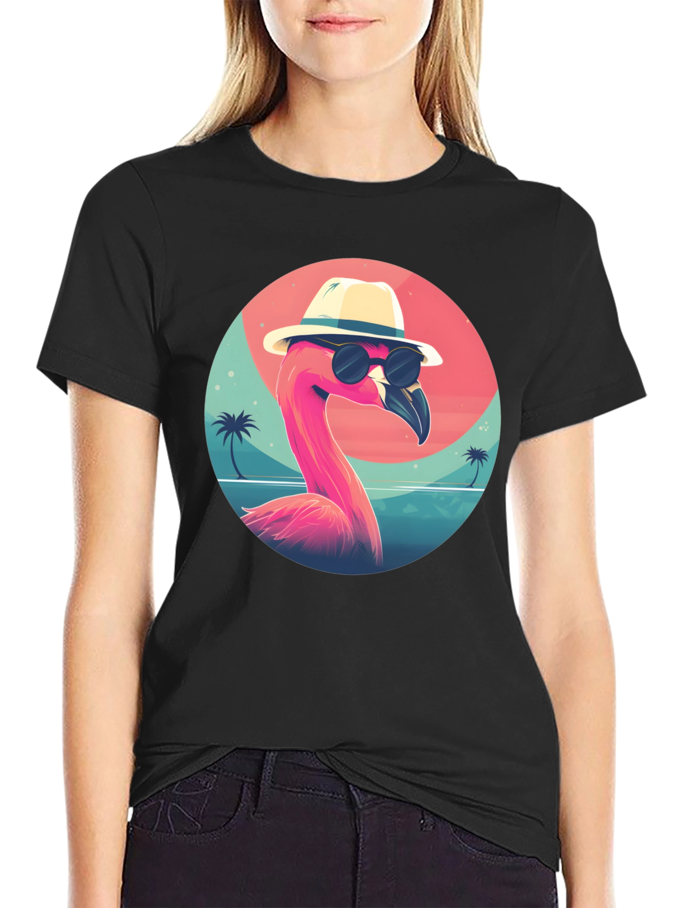 Cool Flamingo T-Shirt - Tropical Vacation Ready