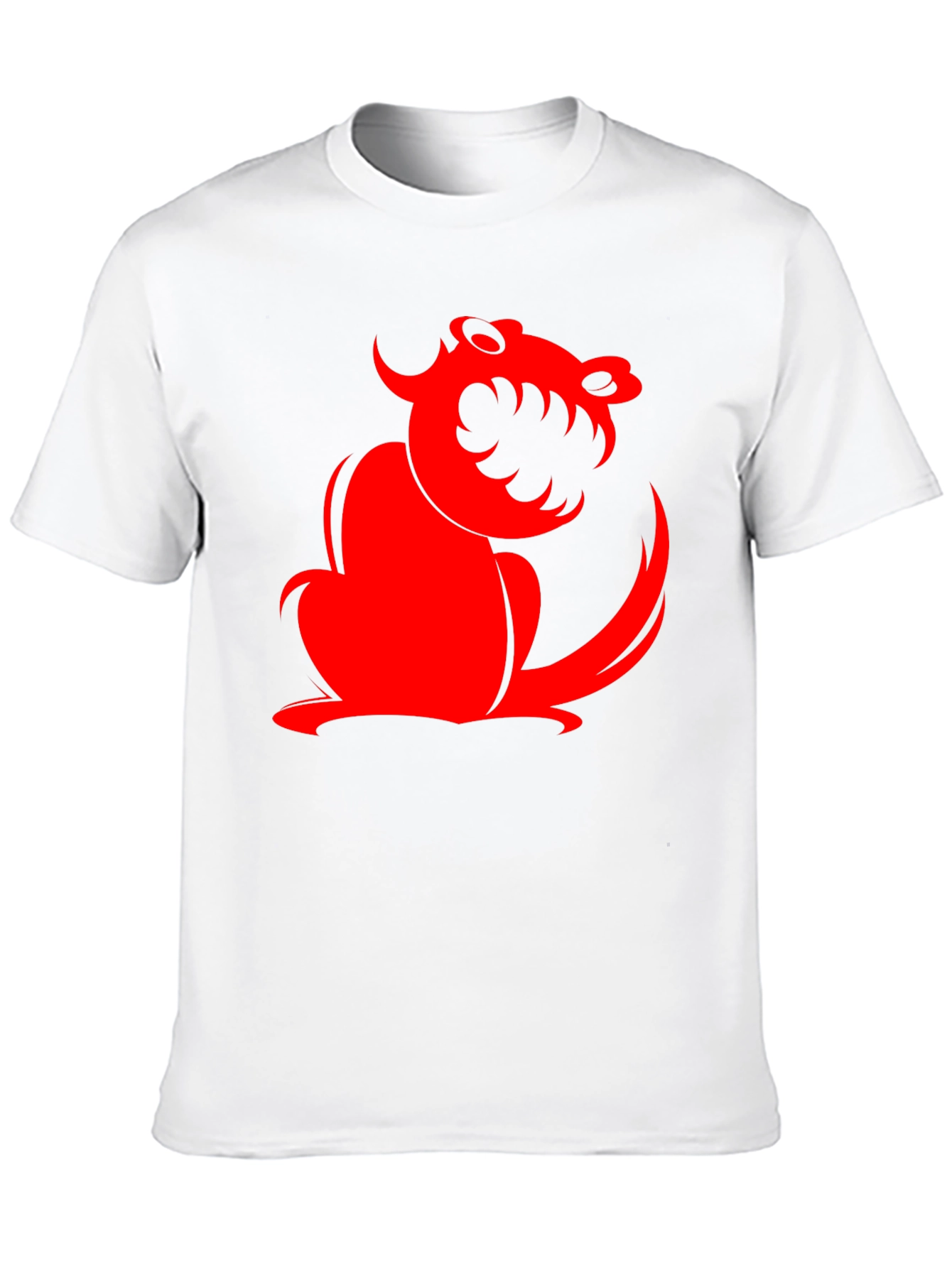 Red Monster Graphic Print Black T-Shirt