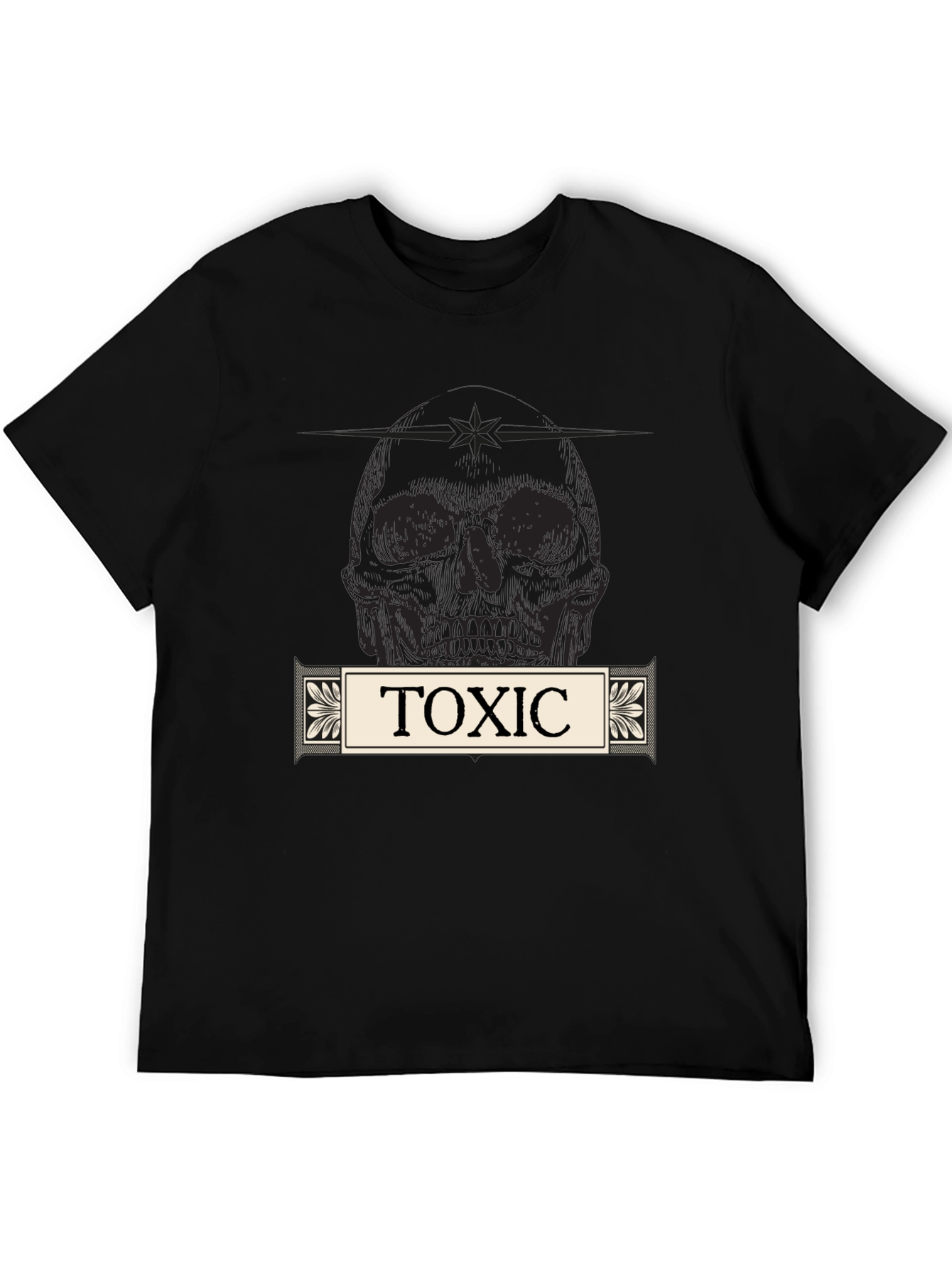 Toxic Skull Graphic Black T-Shirt