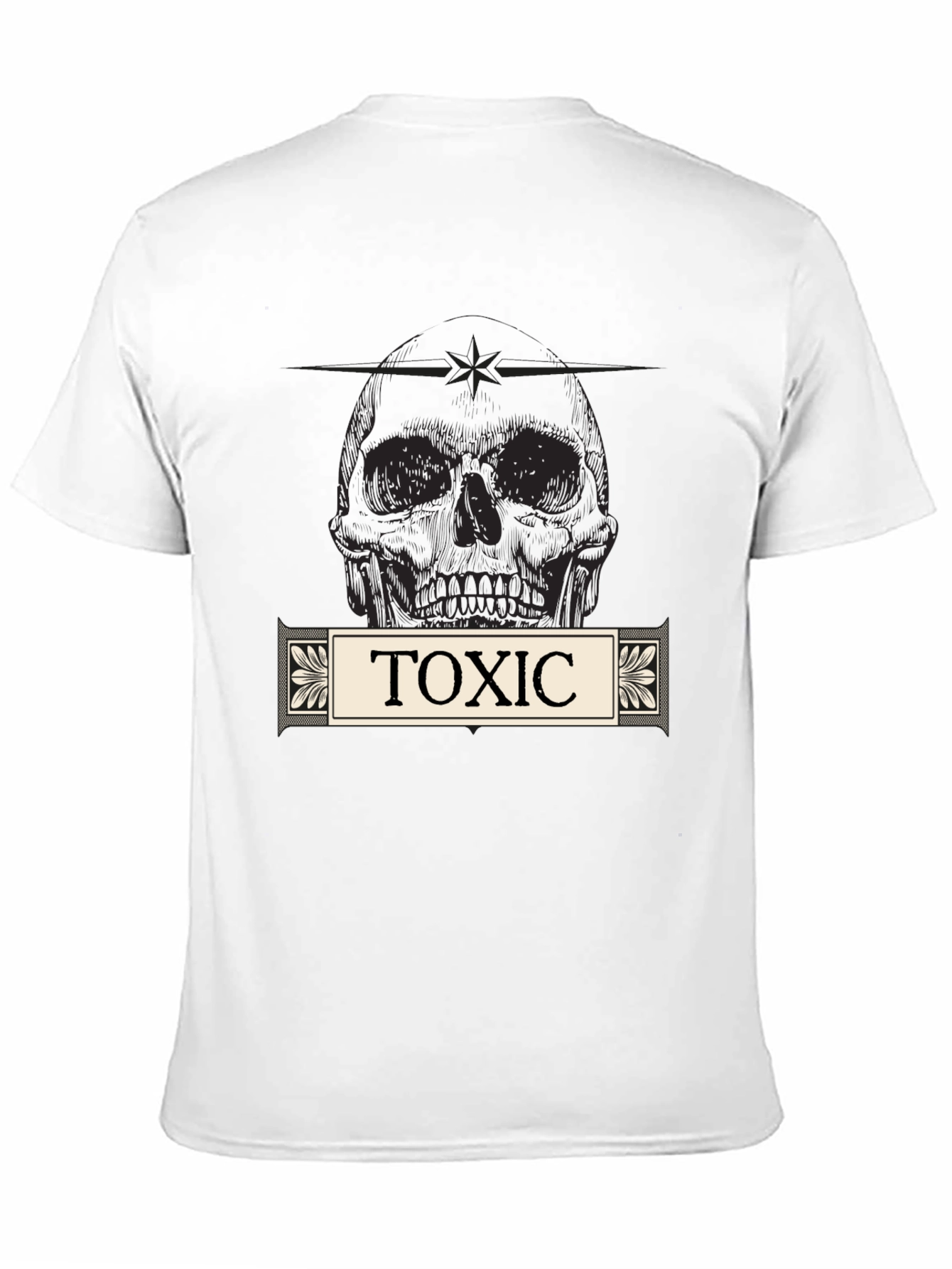 Toxic Skull Graphic Black T-Shirt