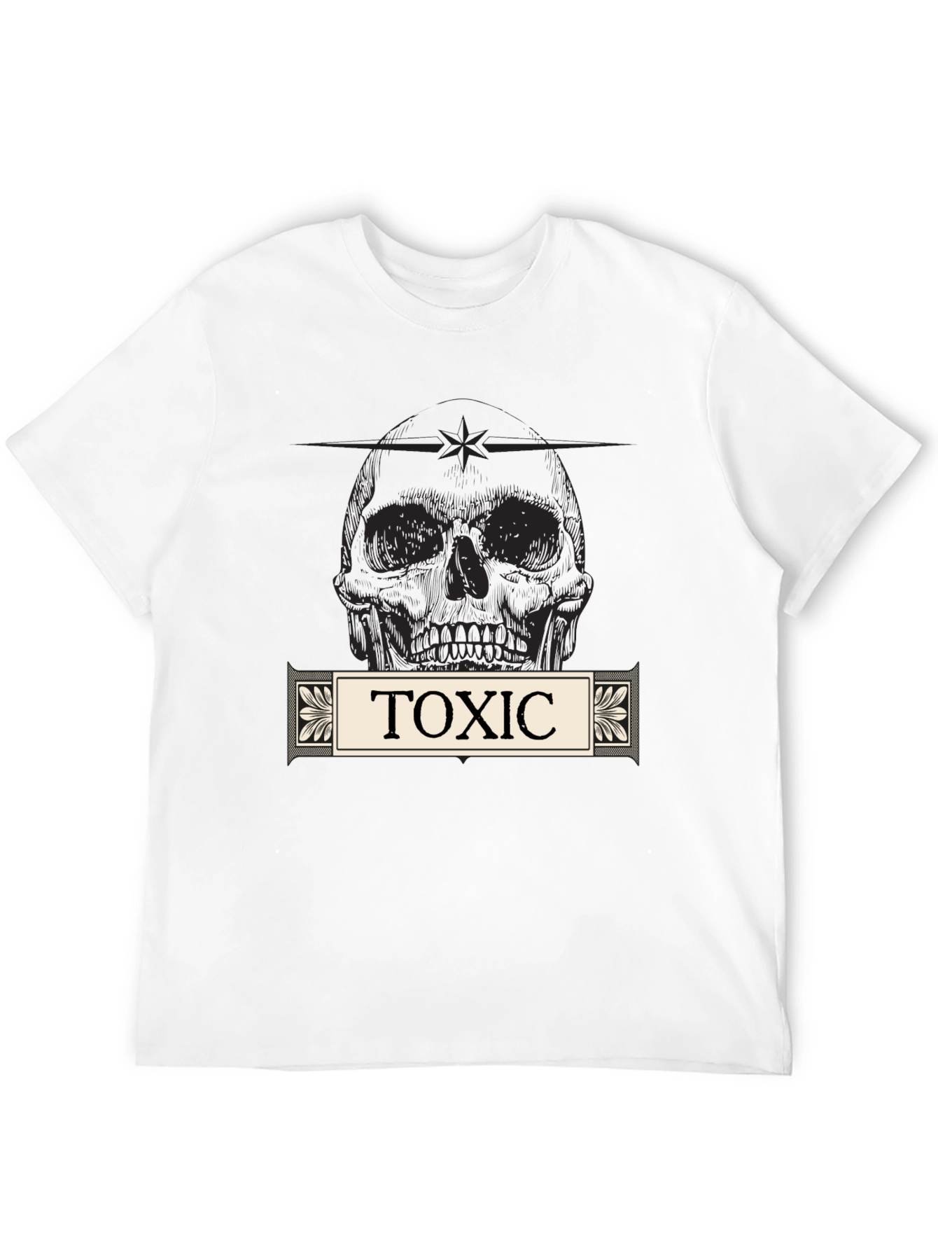 Toxic Skull Graphic Black T-Shirt