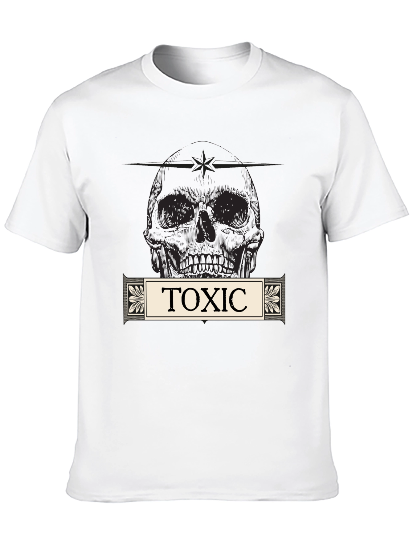 Toxic Skull Graphic Black T-Shirt