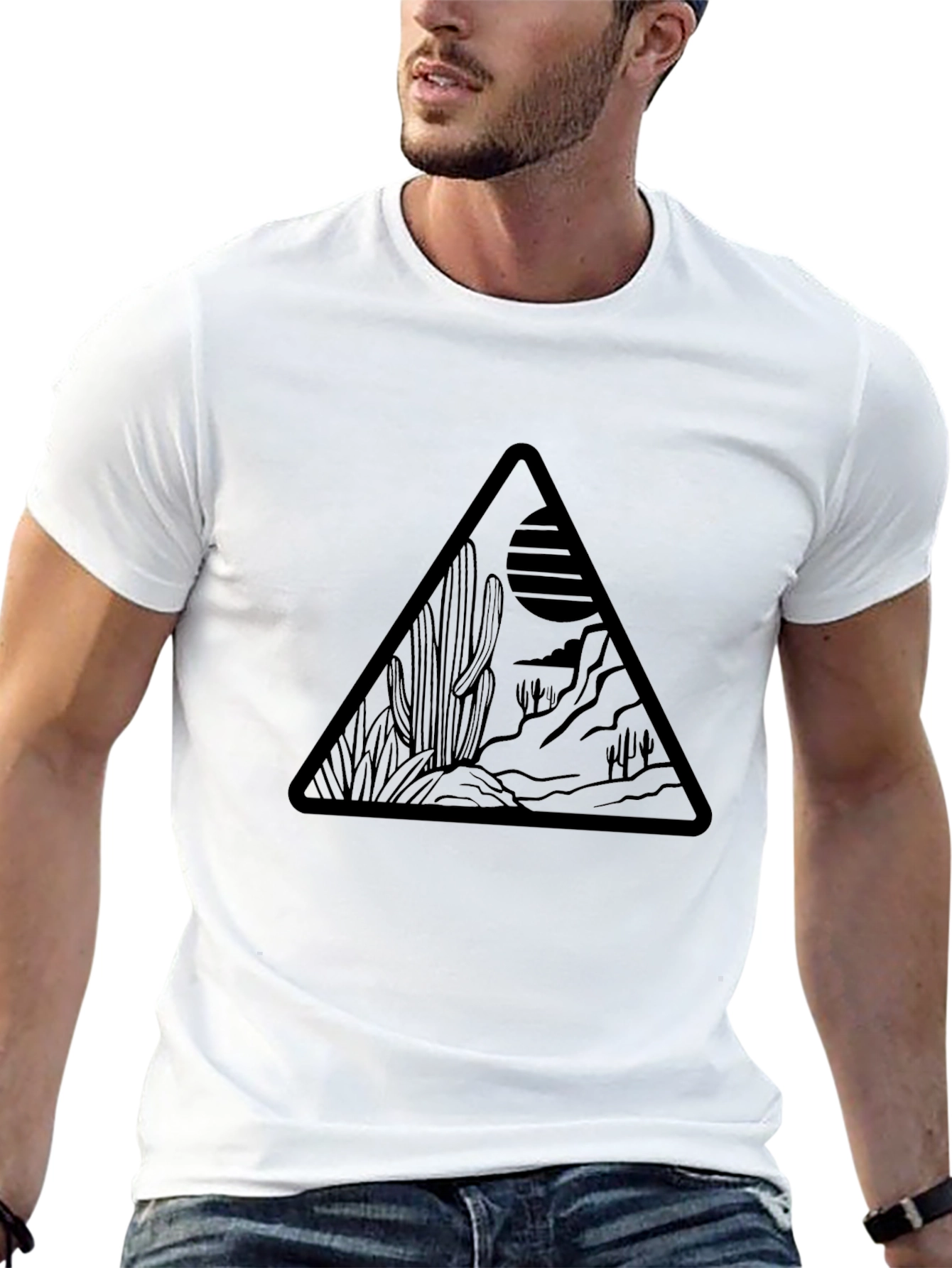 Desert Scene Graphic Tee - Black