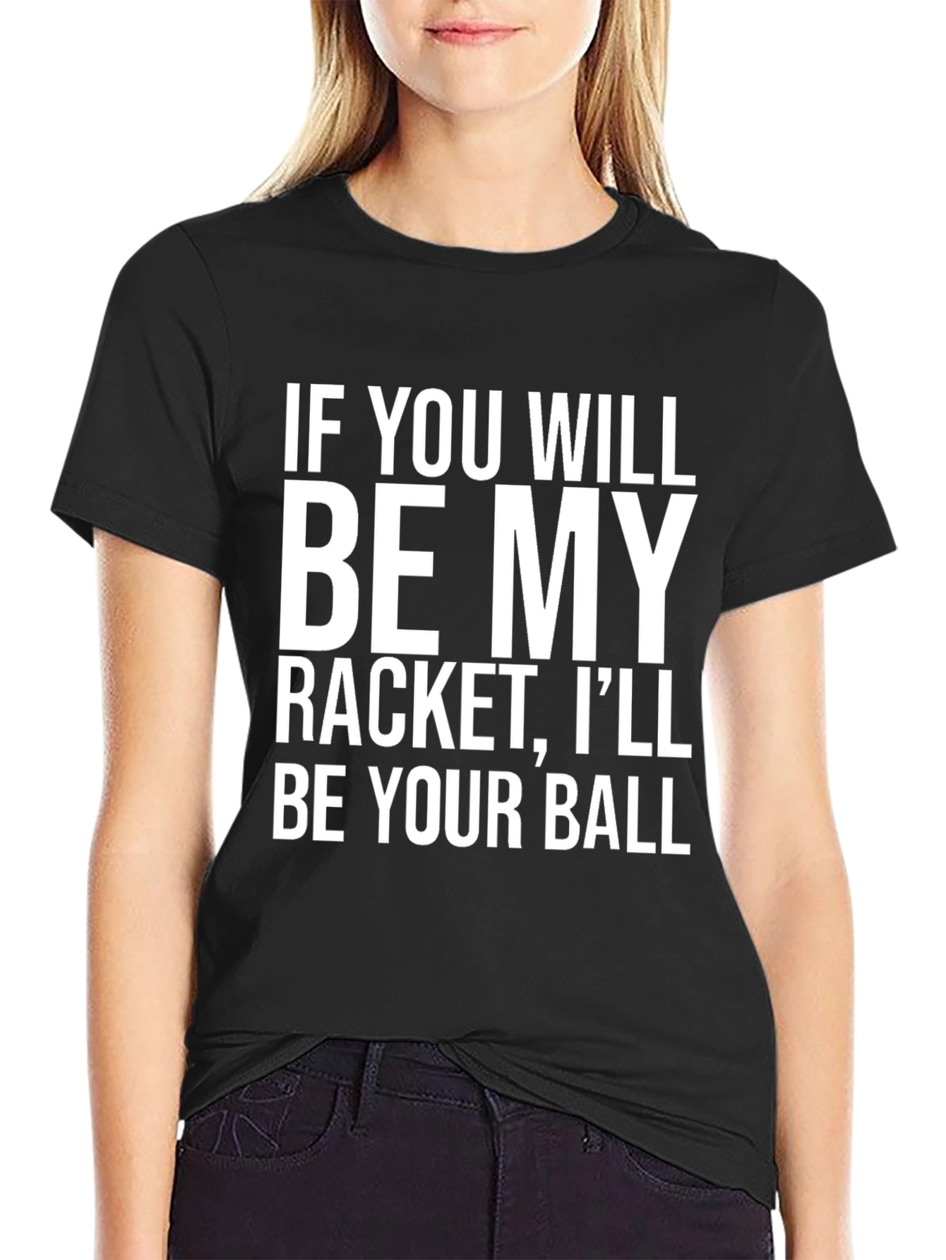 Funny Tennis T-Shirt - Racket & Ball Slogan Tee