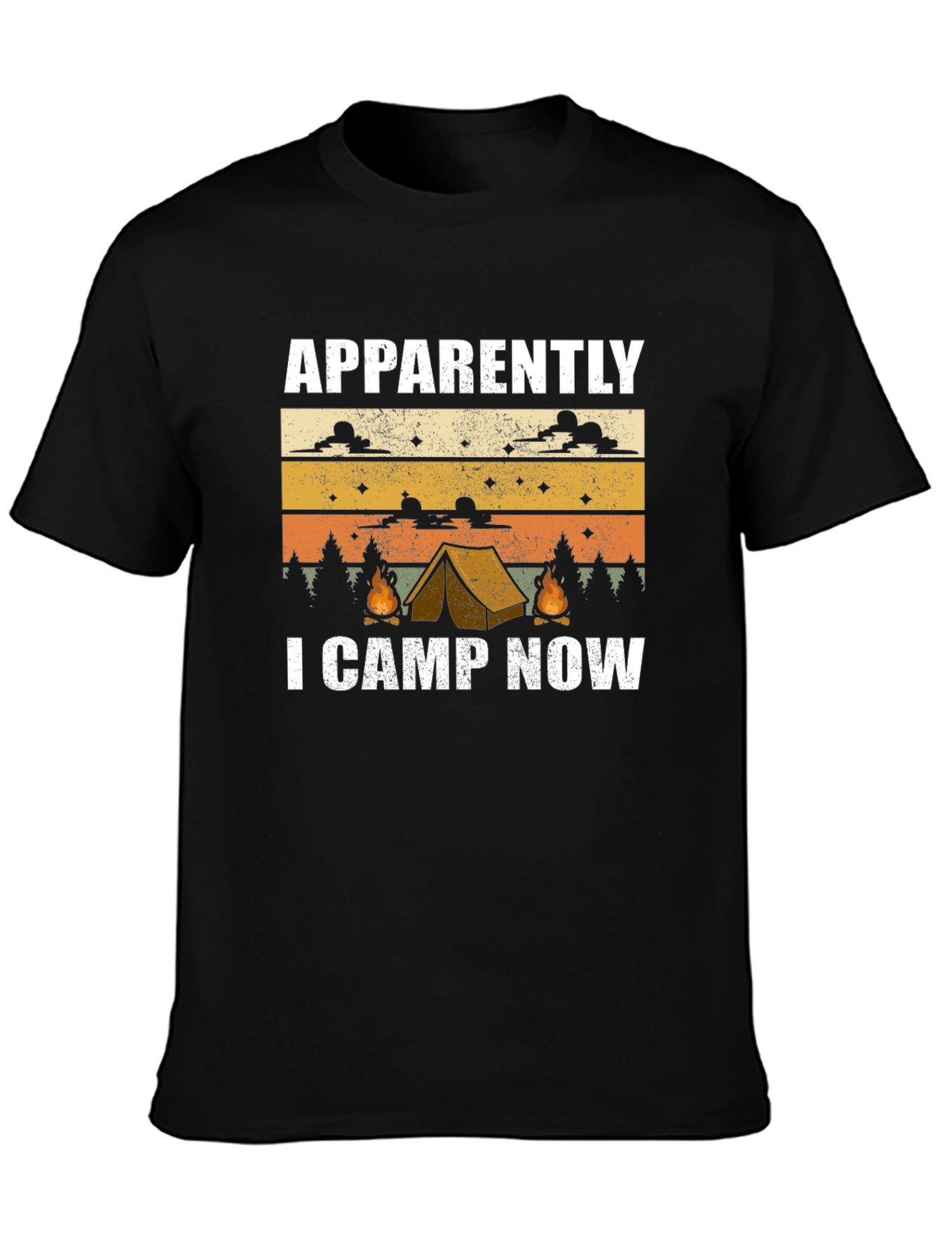 Funny Camping T-Shirt: Apparently I Camp Now