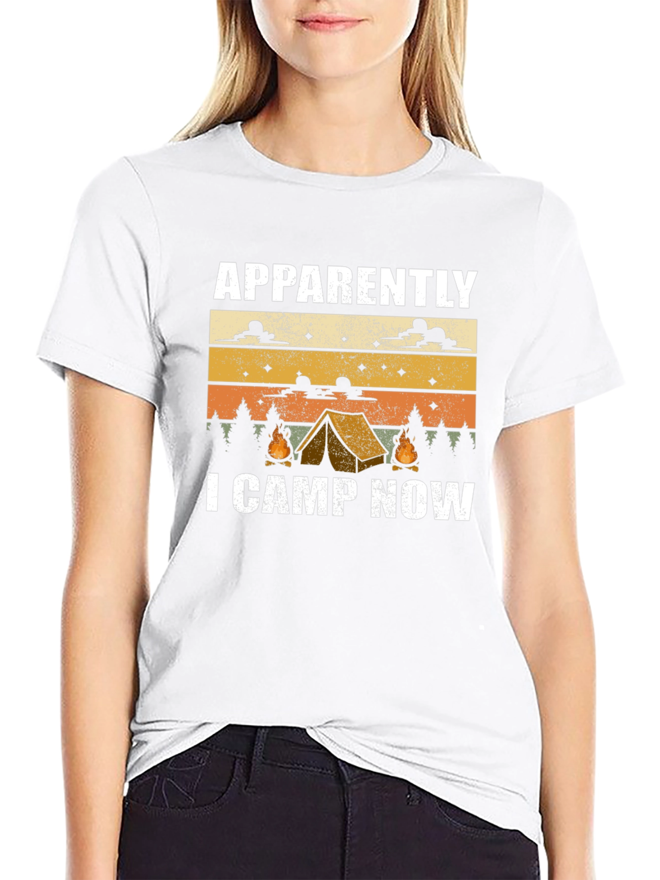 Funny Camping T-Shirt: Apparently I Camp Now
