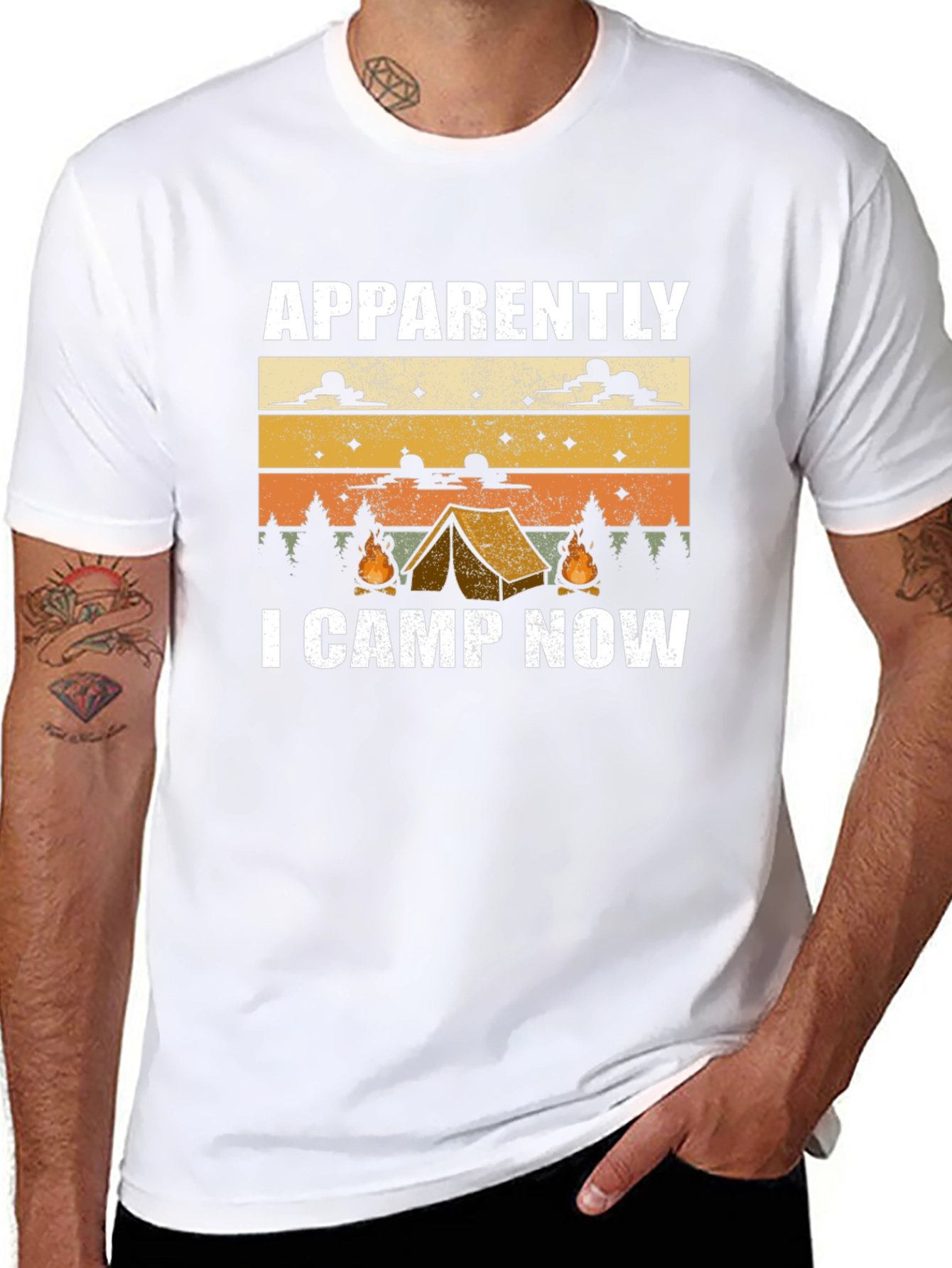 Funny Camping T-Shirt: Apparently I Camp Now