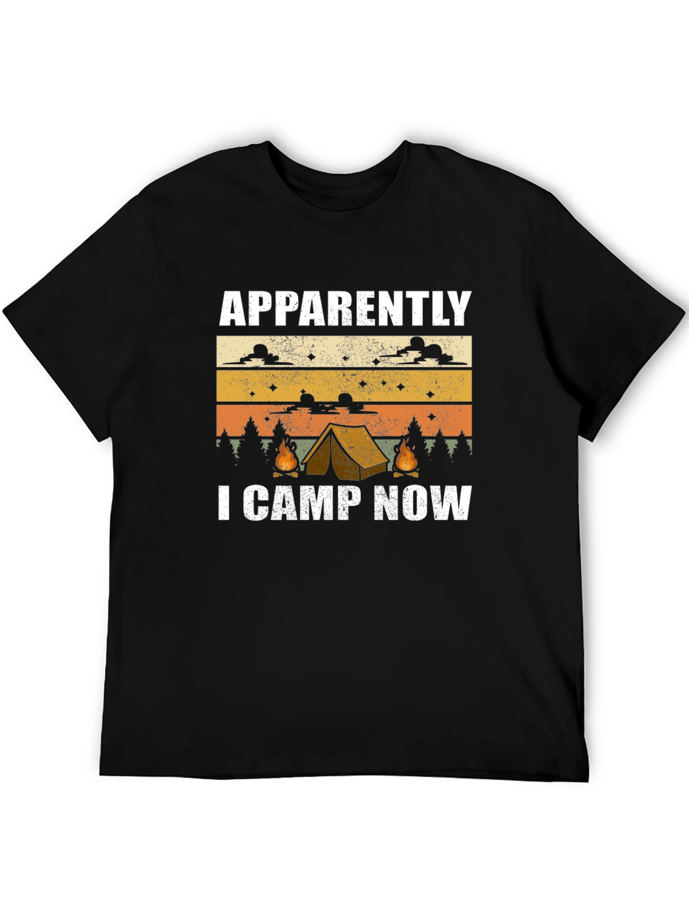 Funny Camping T-Shirt: Apparently I Camp Now