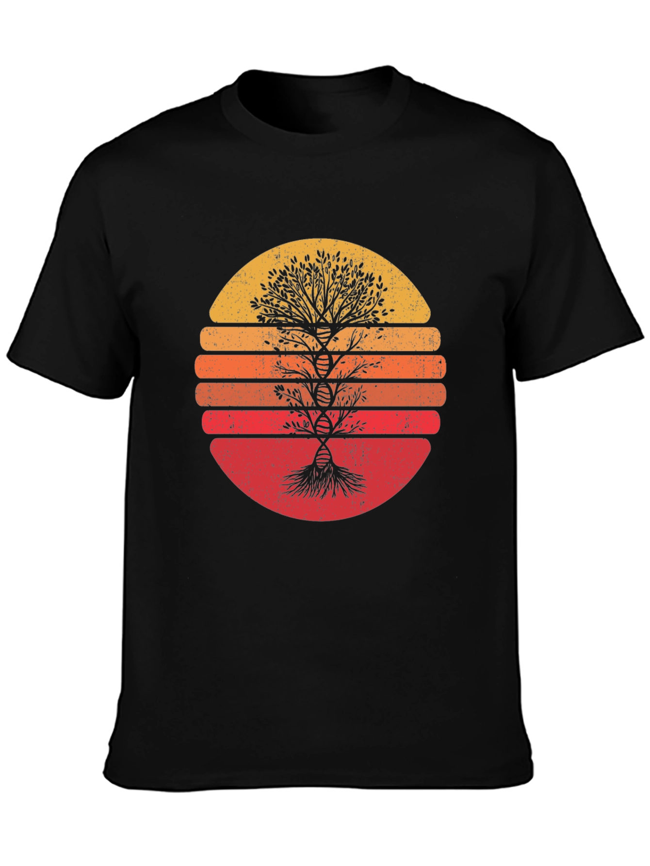Retro Sunset Tree DNA Graphic Tee