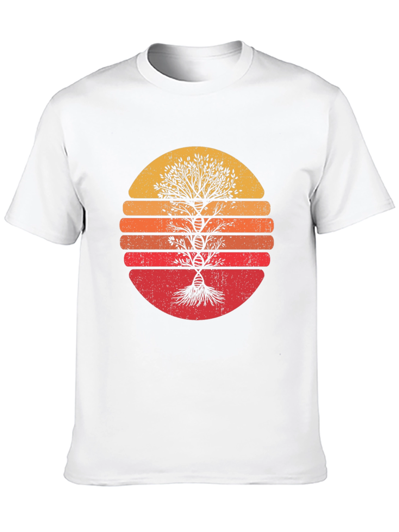 Retro Sunset Tree DNA Graphic Tee