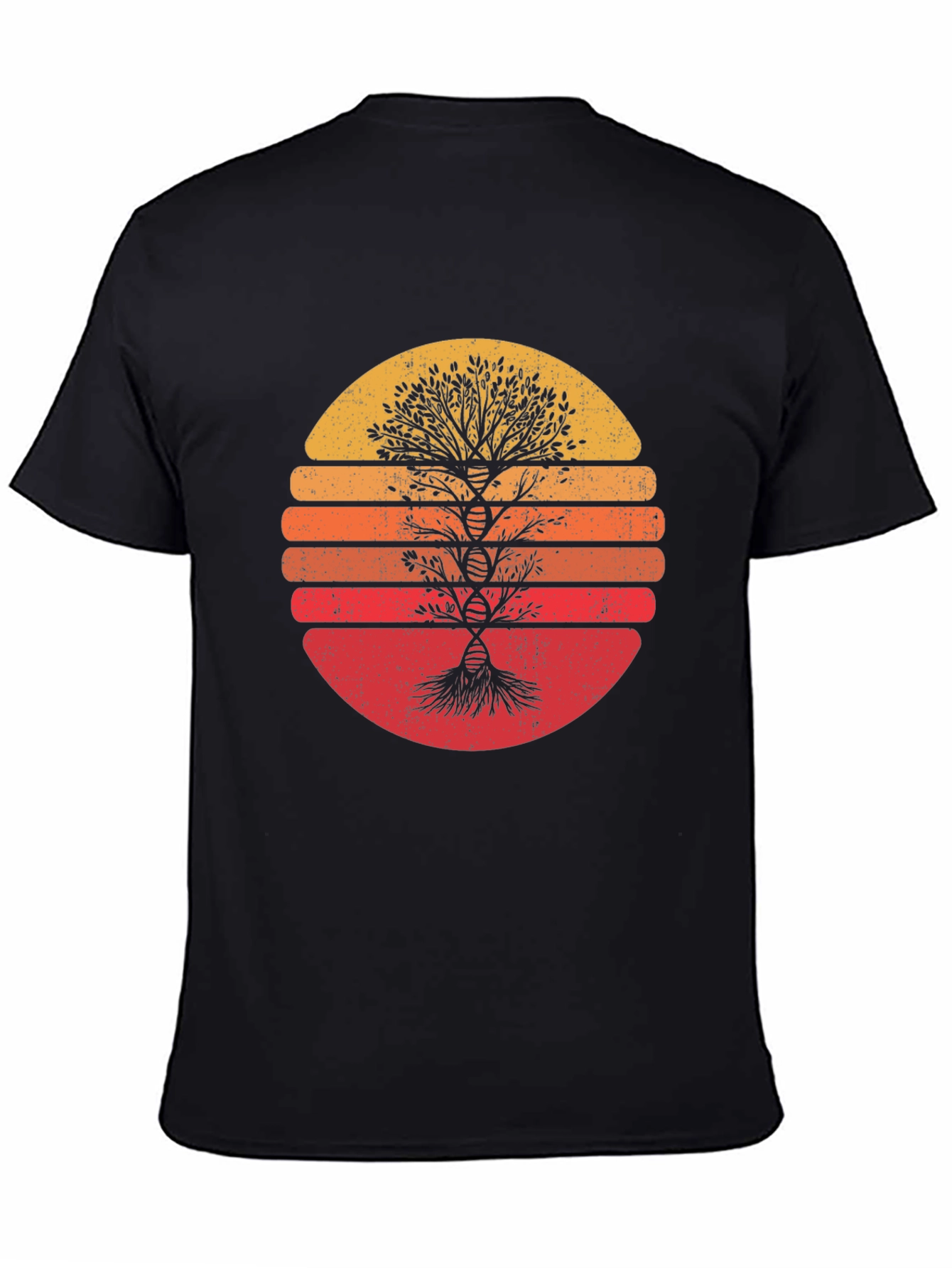 Retro Sunset Tree DNA Graphic Tee