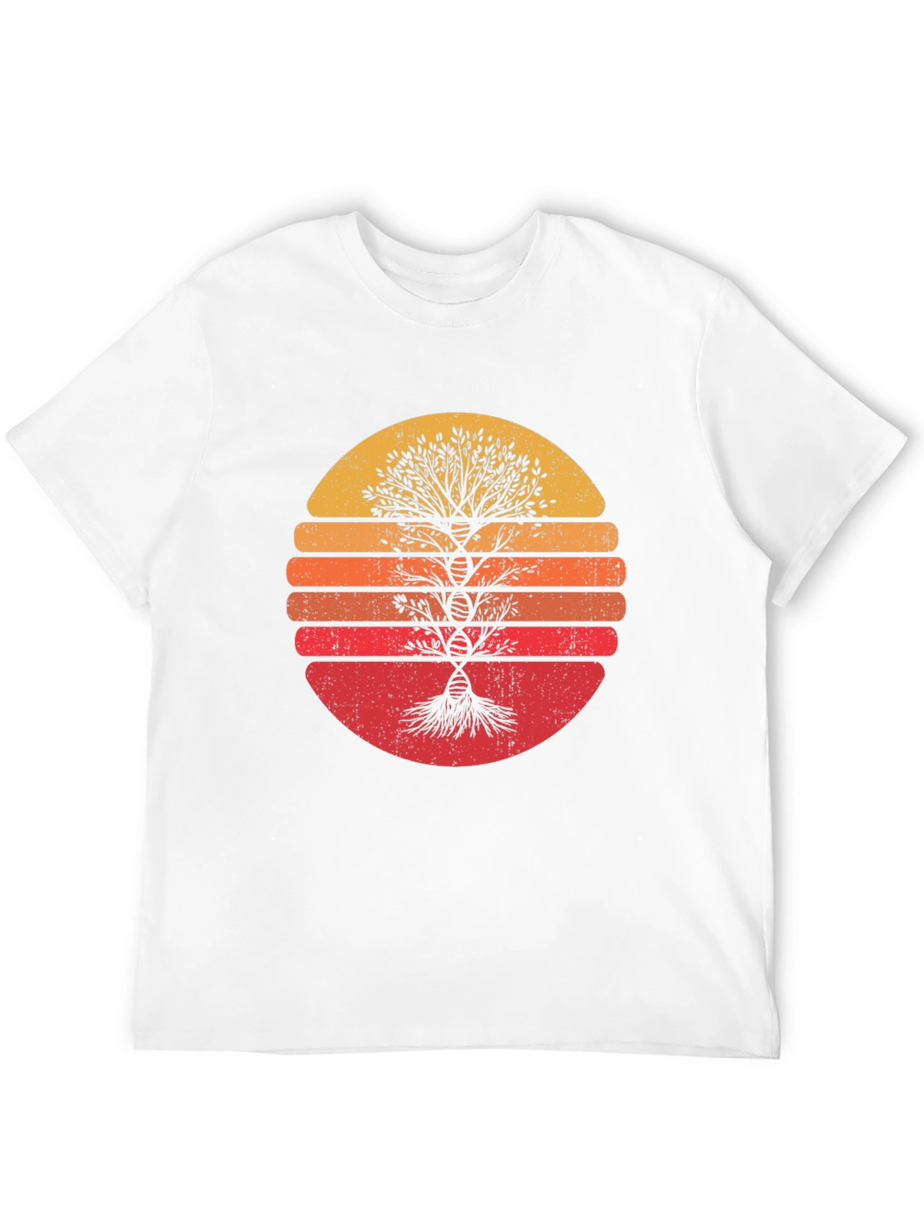 Retro Sunset Tree DNA Graphic Tee