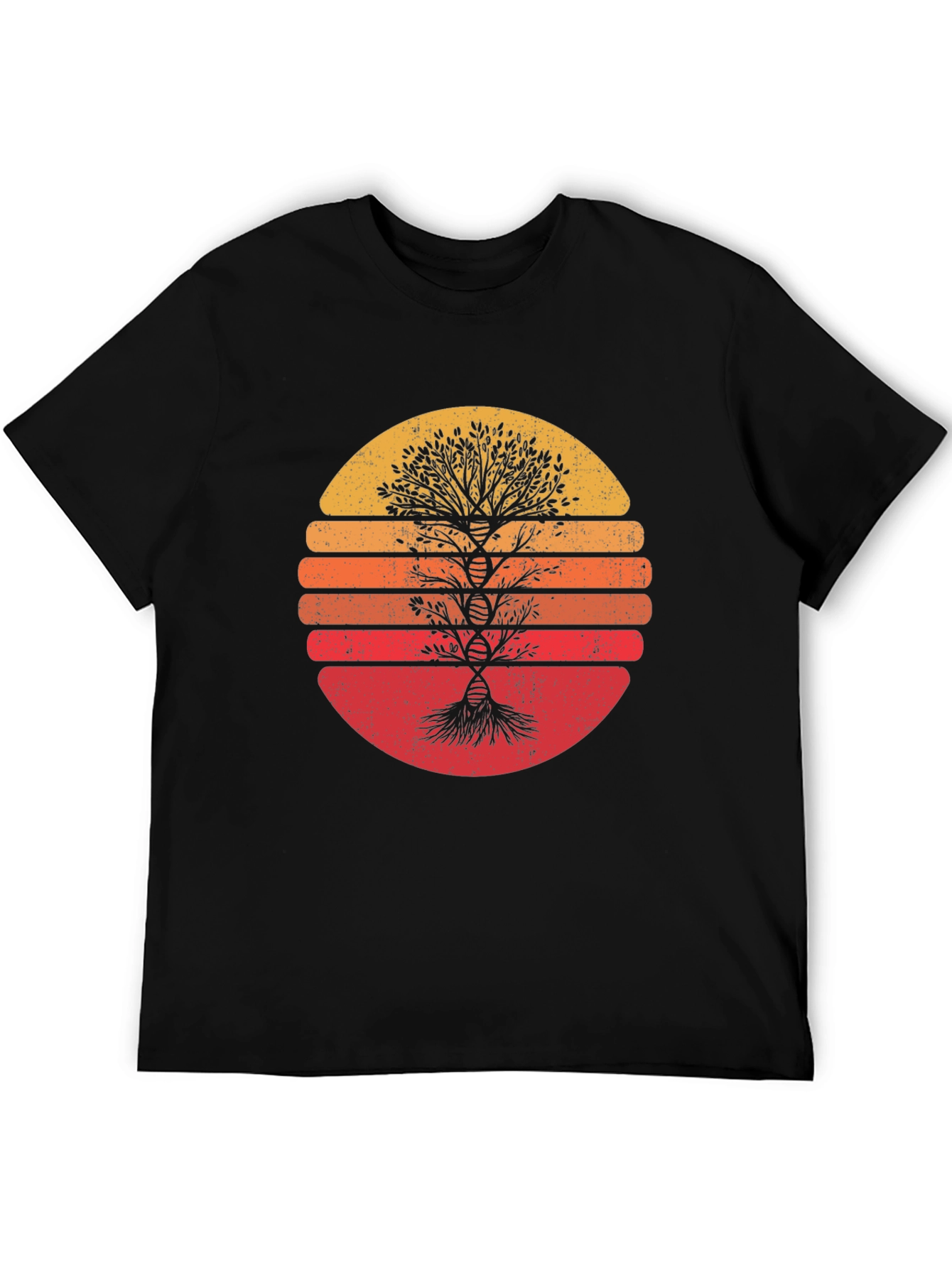 Retro Sunset Tree DNA Graphic Tee