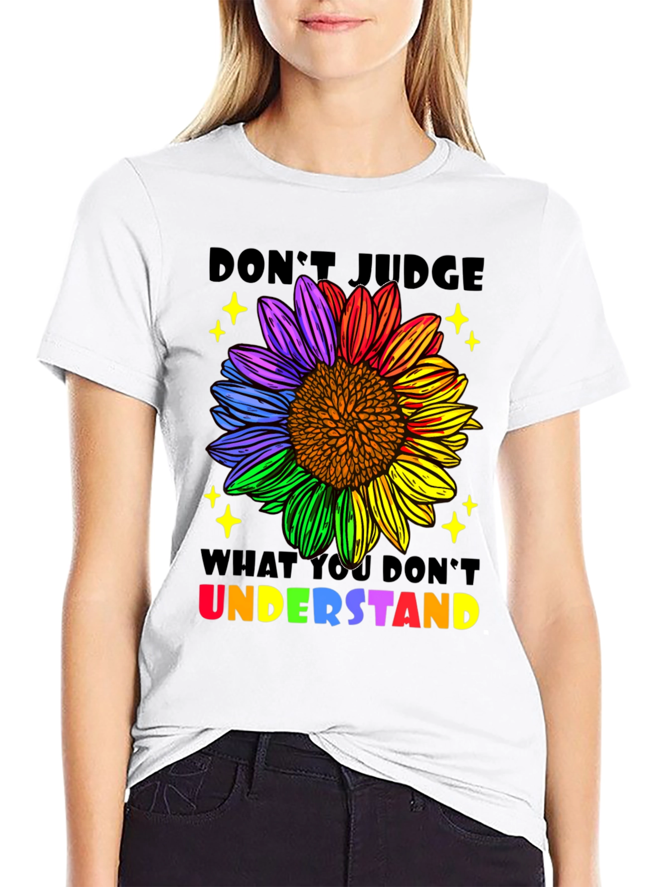 Dont Judge Sunflower Pride T-Shirt