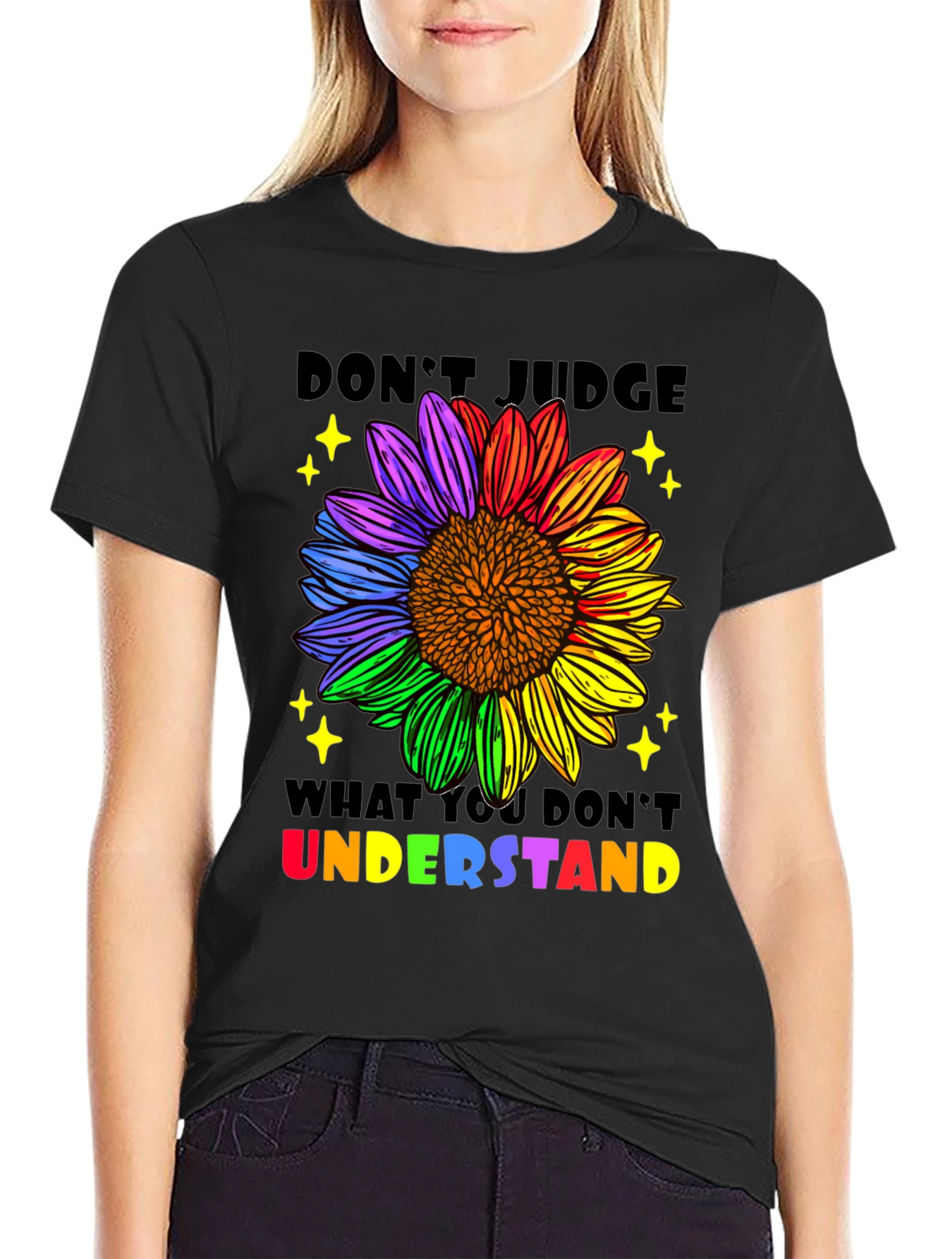 Dont Judge Sunflower Pride T-Shirt