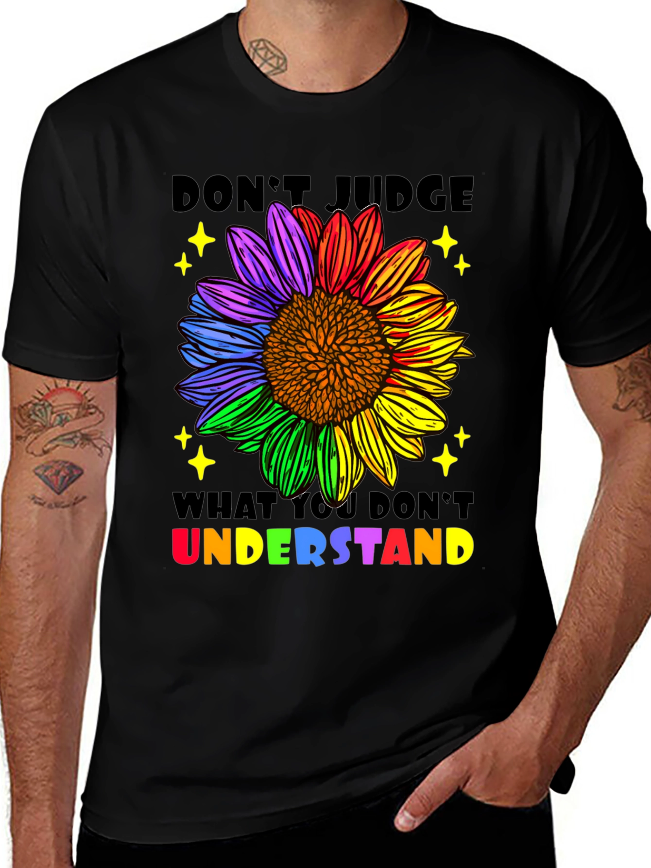 Dont Judge Sunflower Pride T-Shirt