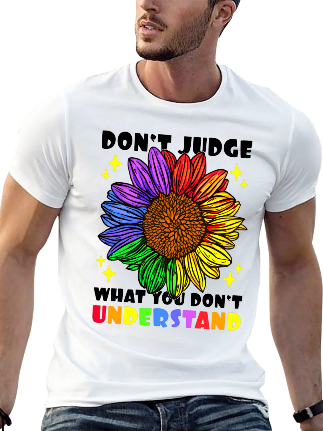 Dont Judge Sunflower Pride T-Shirt