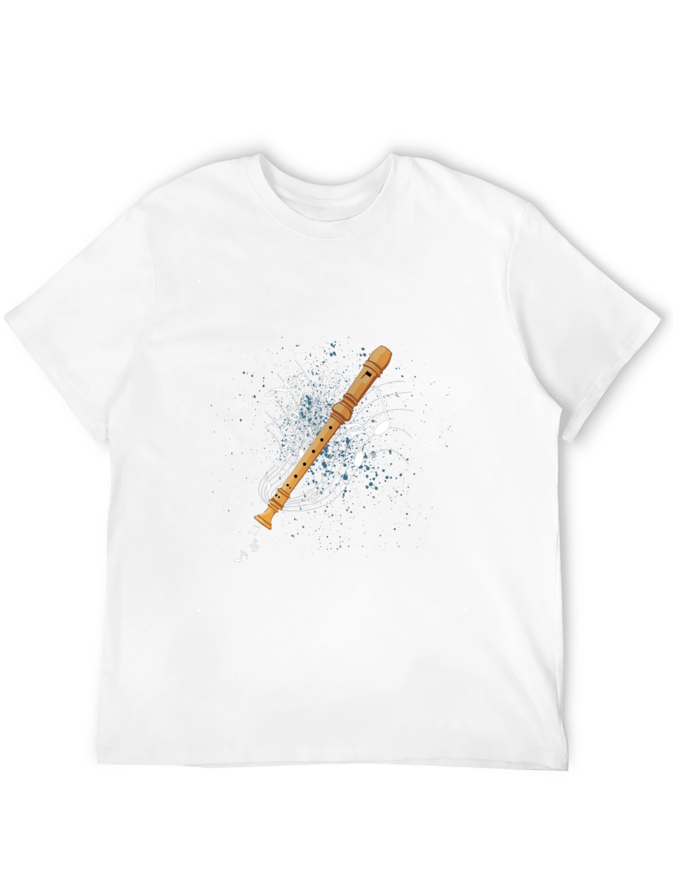 Musical Flute Graphic Tee - Unisex Black T-Shirt
