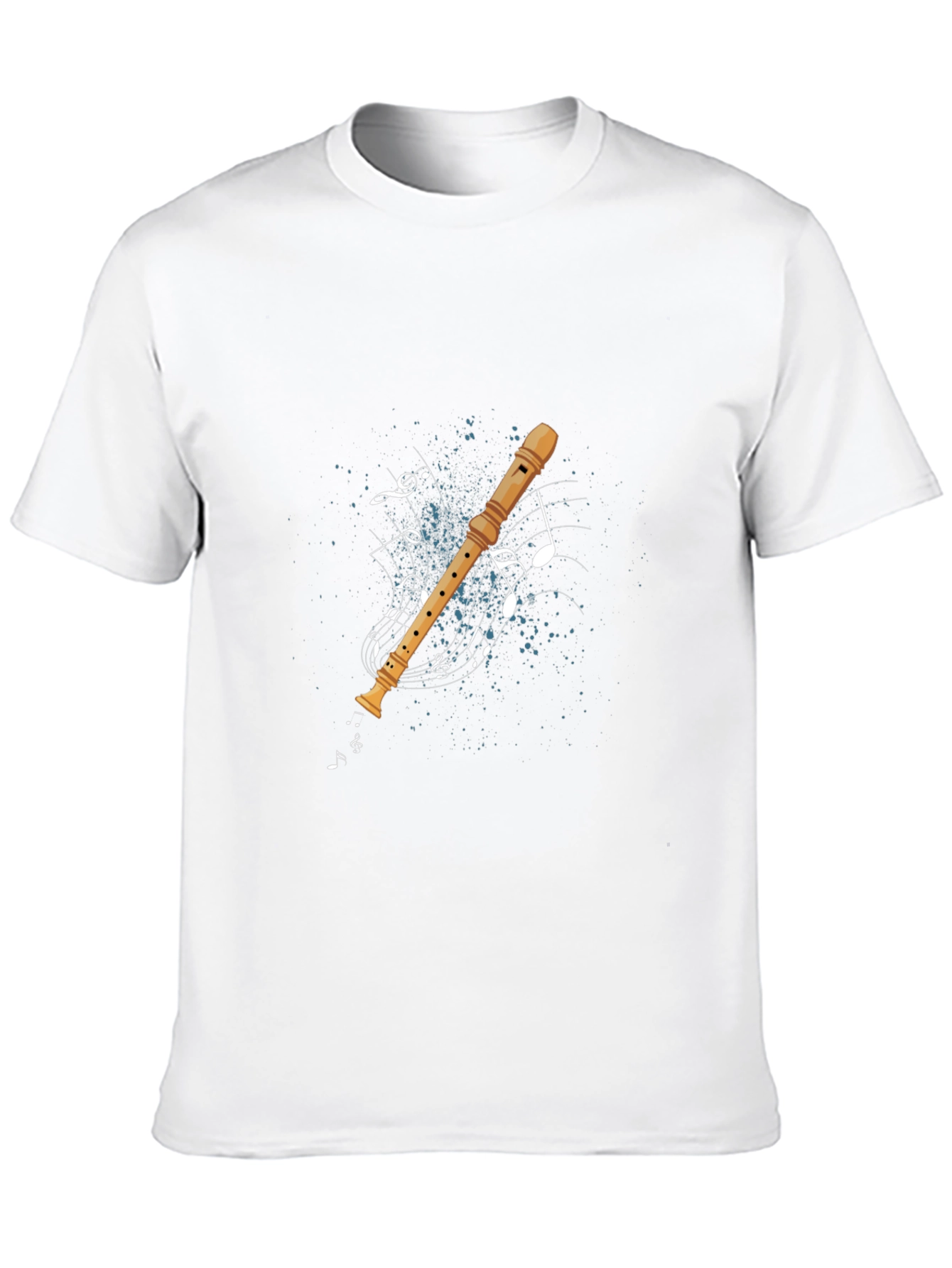 Musical Flute Graphic Tee - Unisex Black T-Shirt
