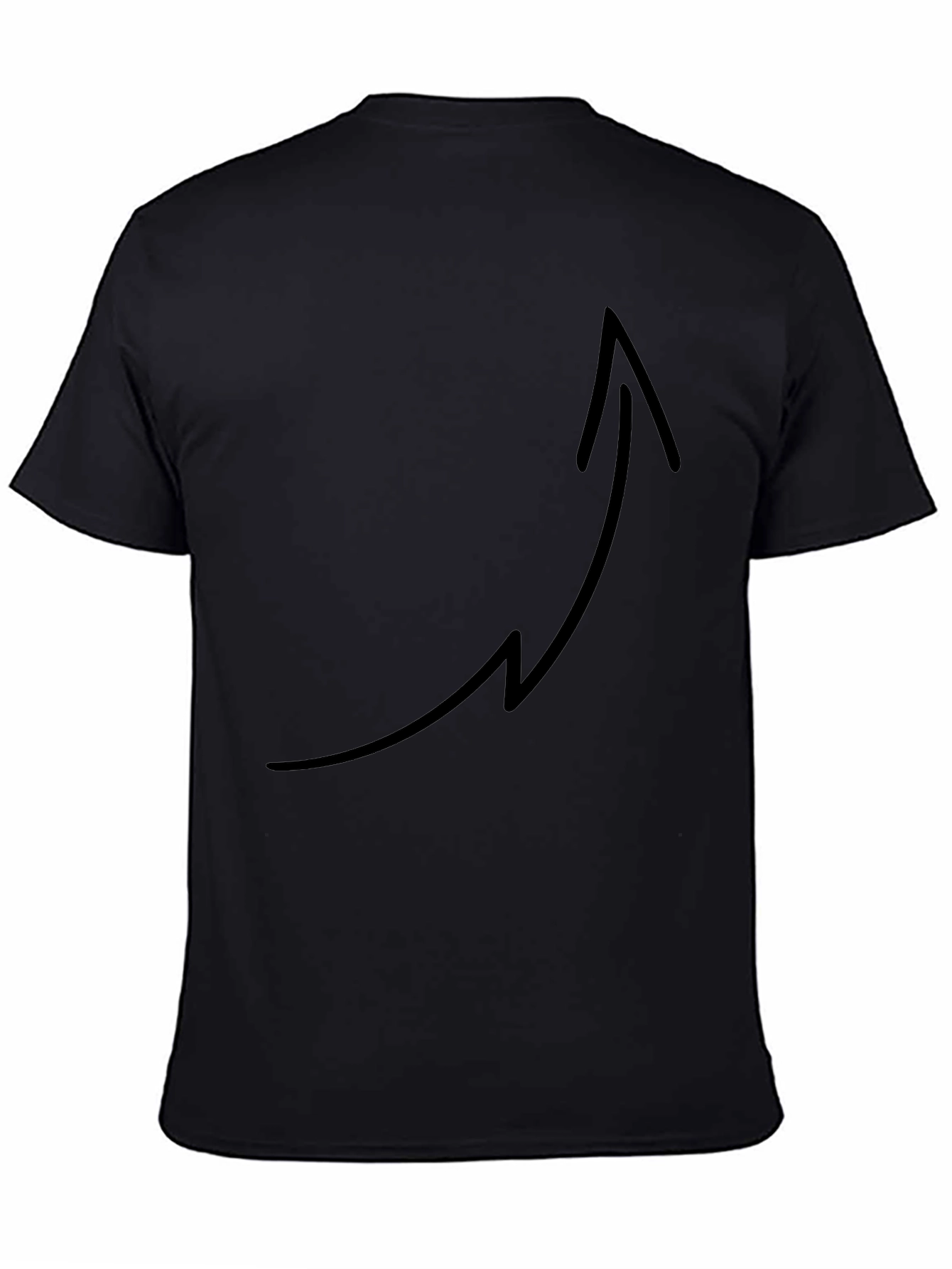 Black T-Shirt with Arrow Design