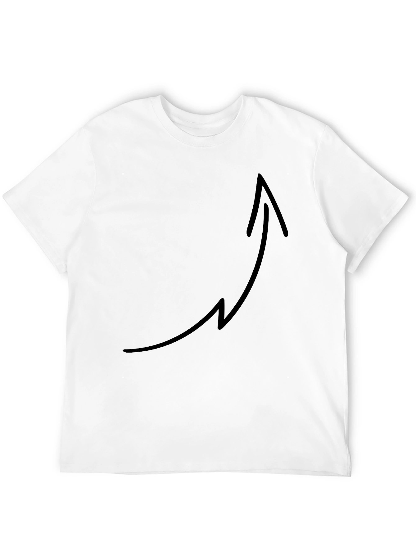 Black T-Shirt with Arrow Design