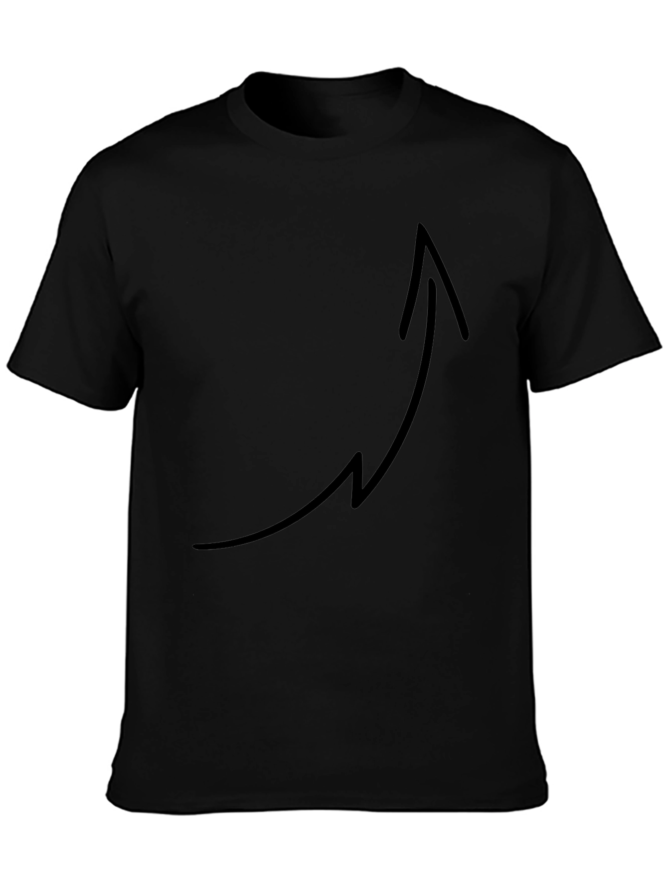 Black T-Shirt with Arrow Design