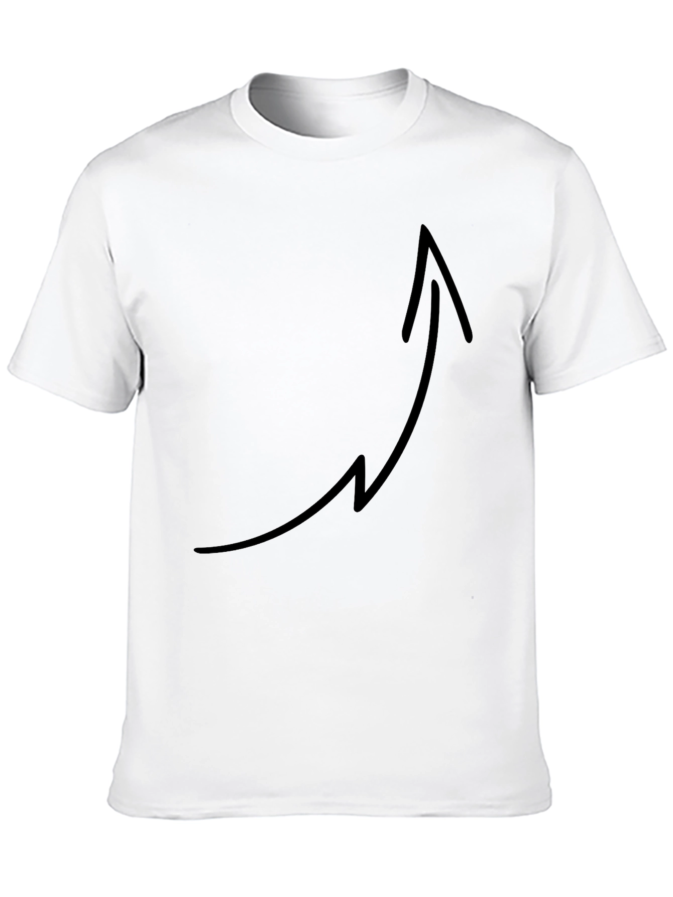 Black T-Shirt with Arrow Design