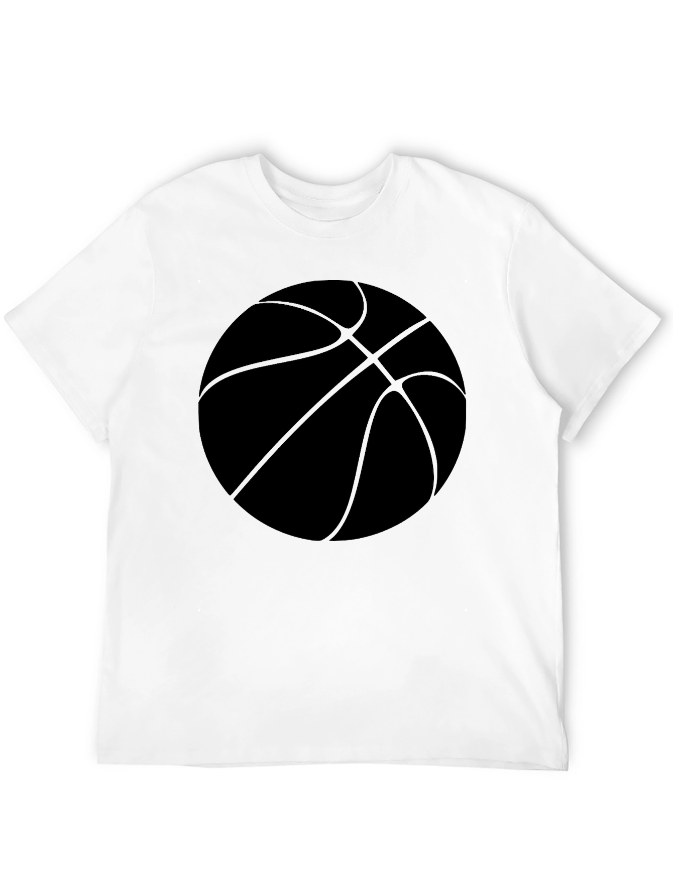 Basketball Graphic Tee - Black Cotton Casual Shirt