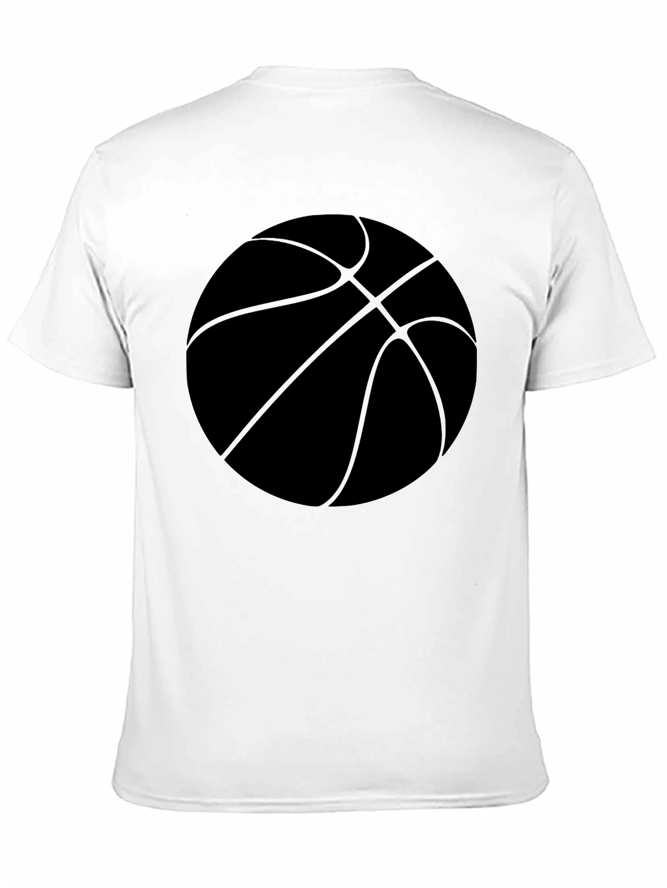 Basketball Graphic Tee - Black Cotton Casual Shirt