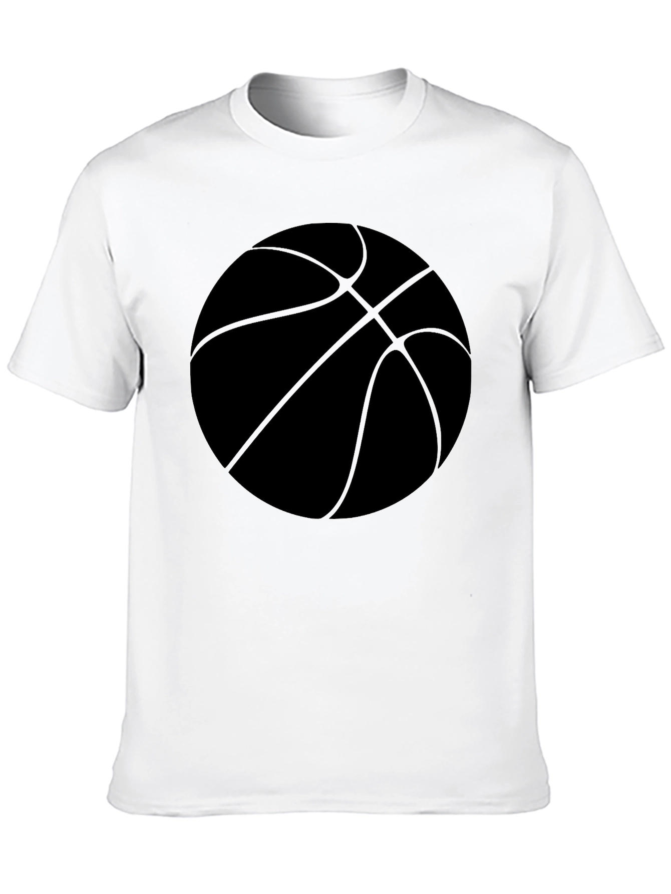 Basketball Graphic Tee - Black Cotton Casual Shirt