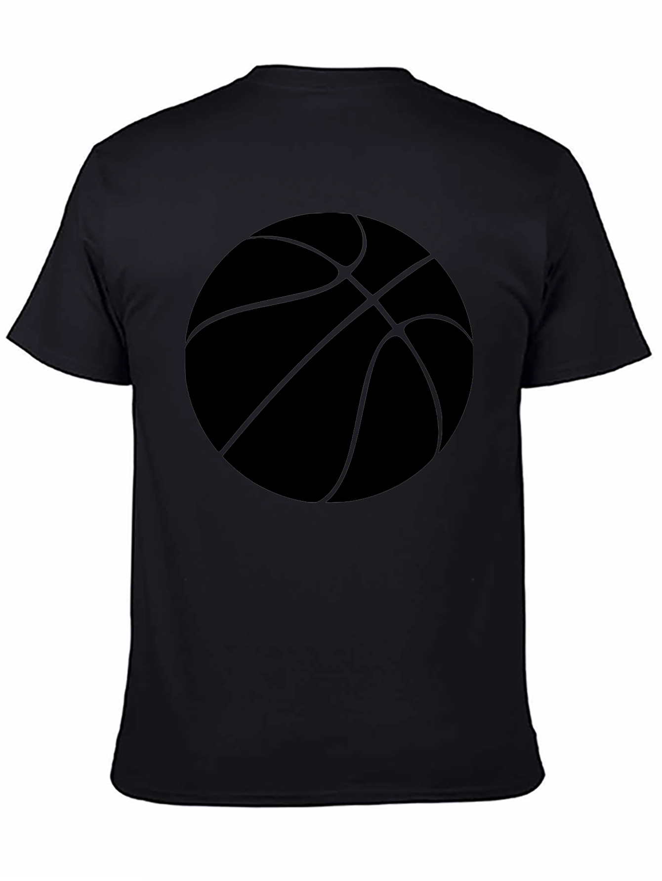 Basketball Graphic Tee - Black Cotton Casual Shirt