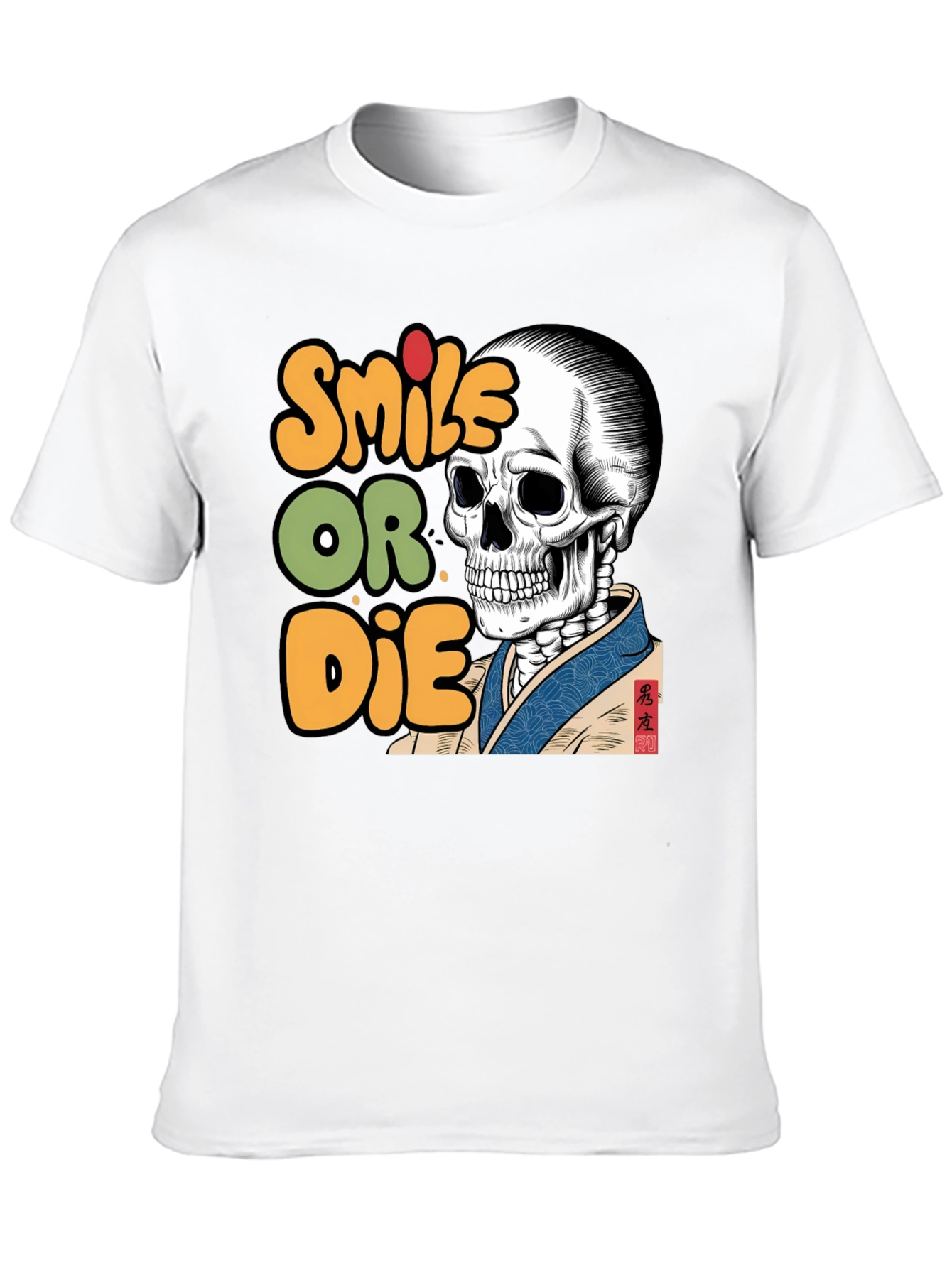 Smile or Die Skeleton Graphic T-Shirt
