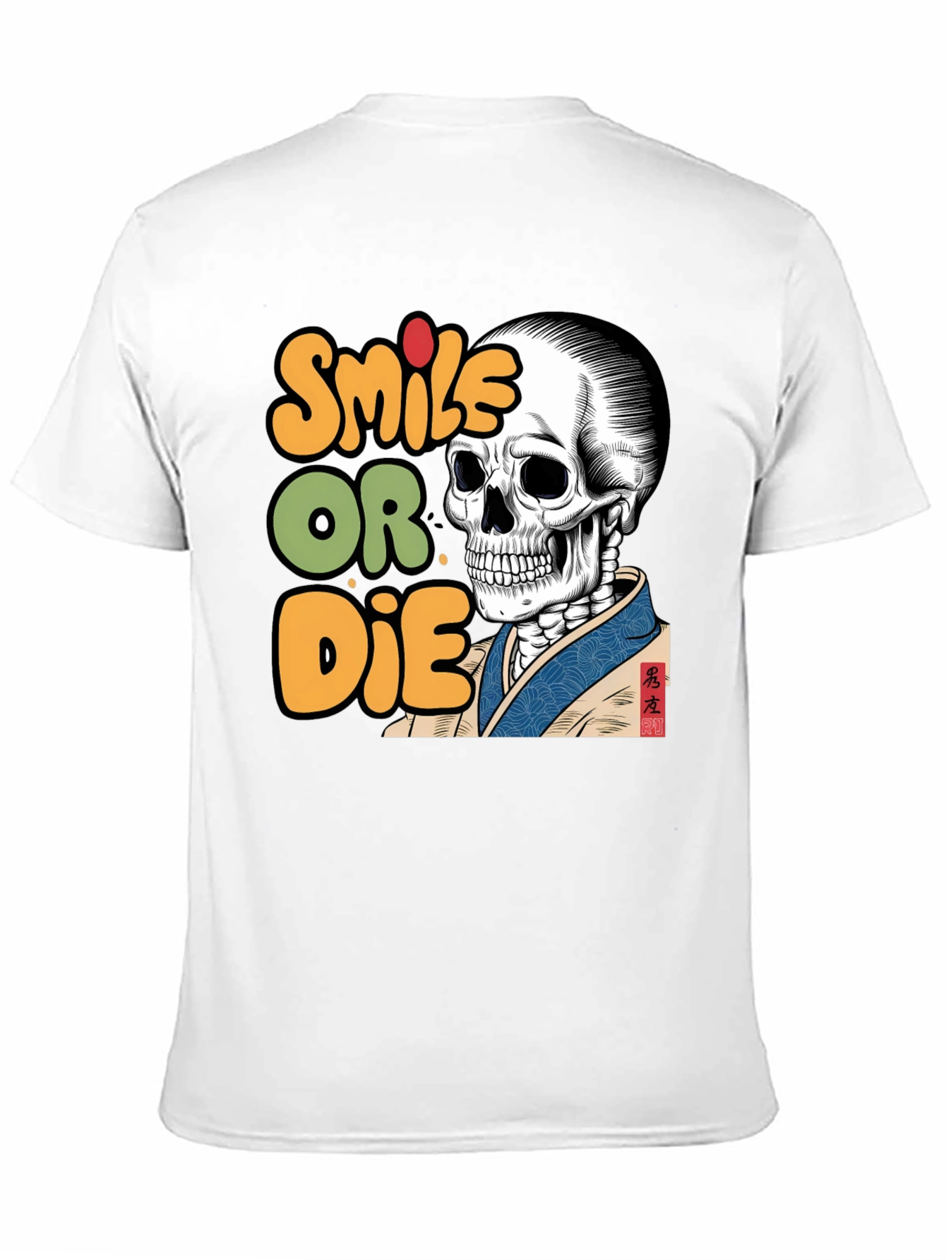 Smile or Die Skeleton Graphic T-Shirt