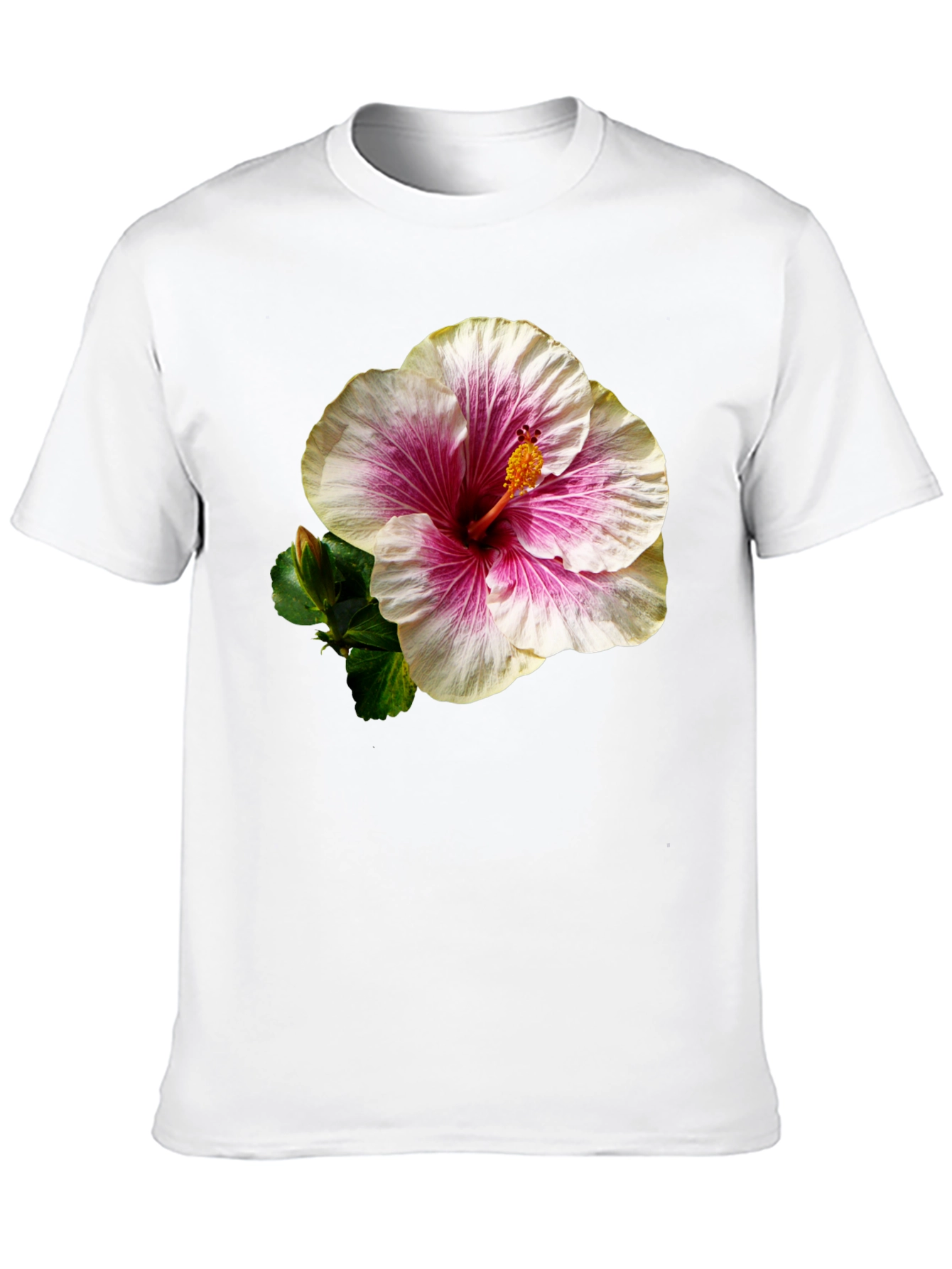 Hibiscus Flower Black T-Shirt