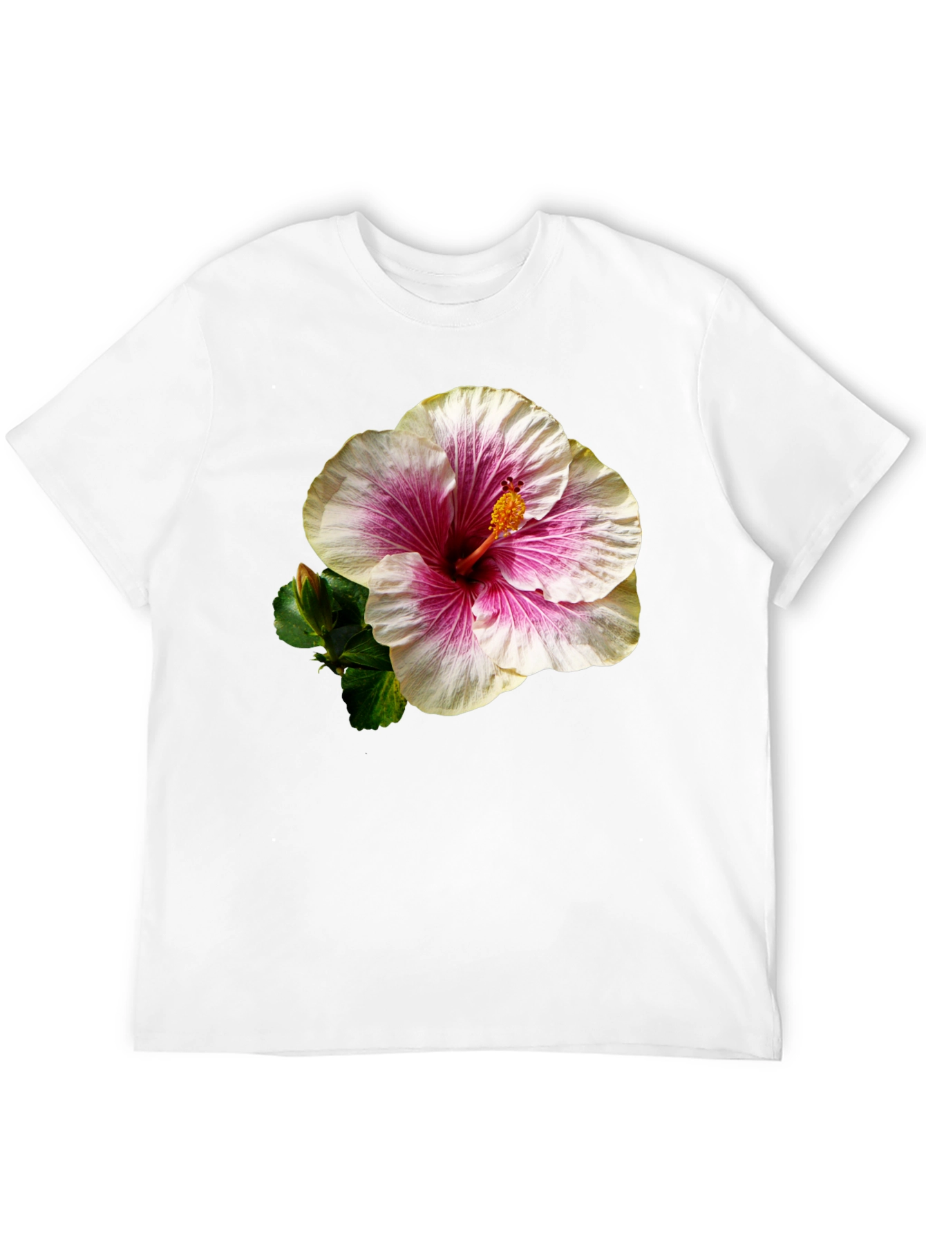Hibiscus Flower Black T-Shirt