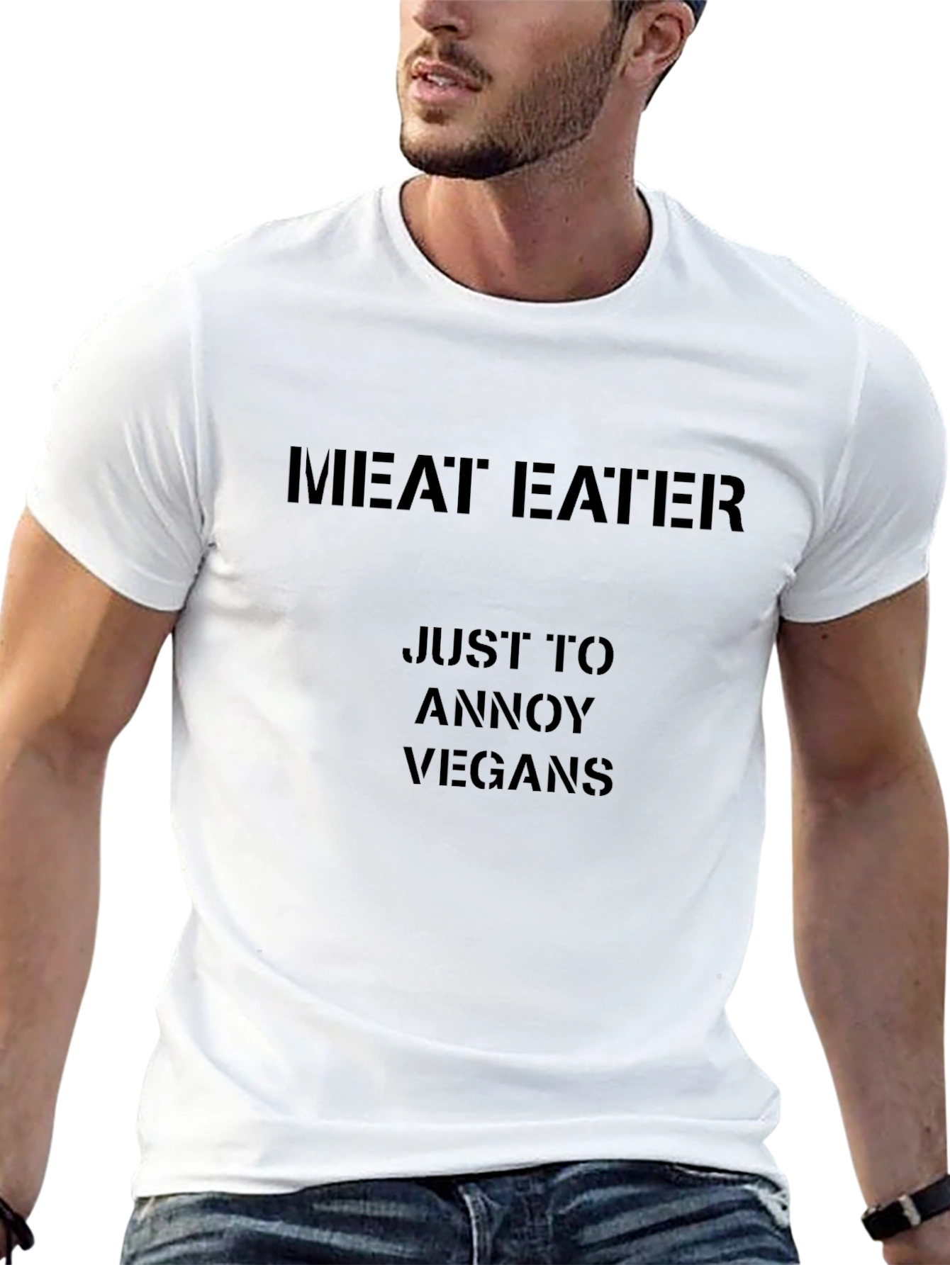 Meat Eater Annoy Vegans Black T-Shirt